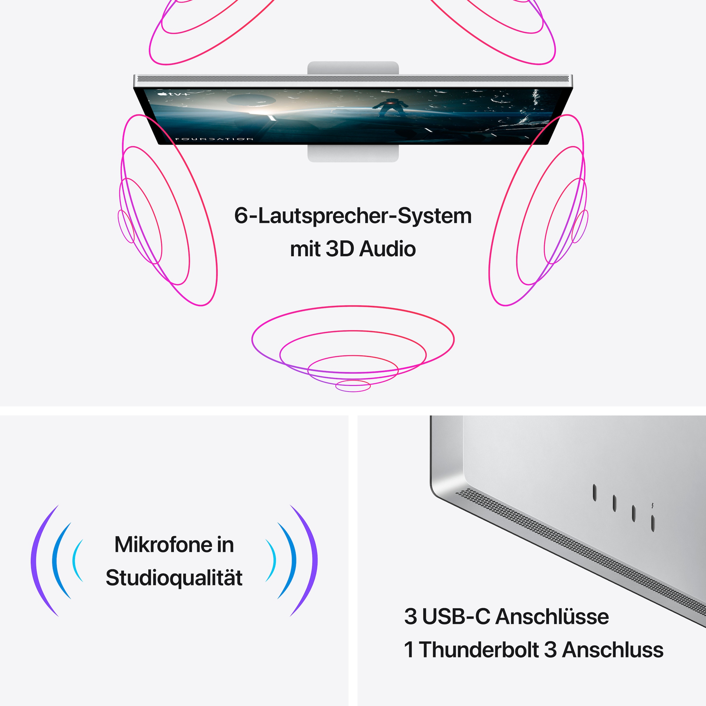 Apple LED-Monitor »Studio Display«, 68,3 cm/27 Zoll, 5120 x 2880 px, 5K