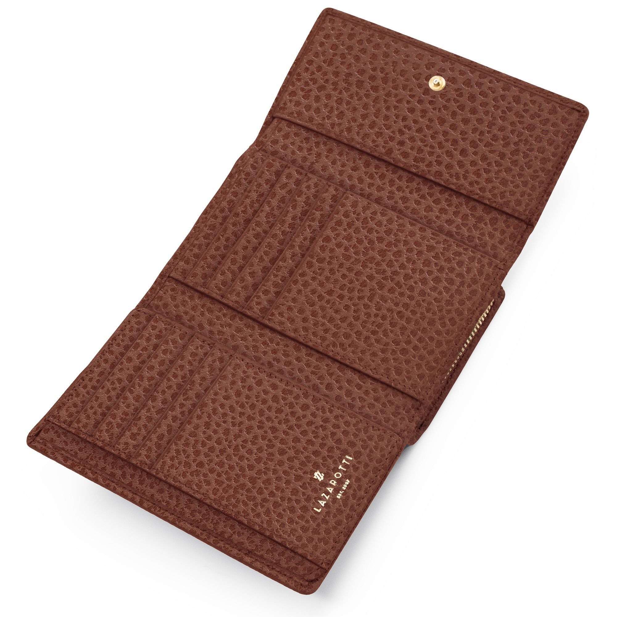 Lazarotti Geldbörse »Bologna Leather XL Geldbörse mit Zip-Around Fach Leder 14 cm«