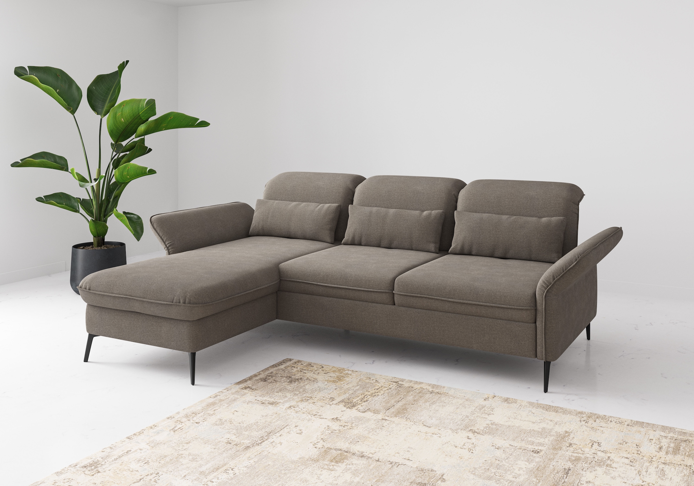 sit&more Ecksofa "Emely", mit Sitztiefenverstellung optional mit Bettfunkti günstig online kaufen