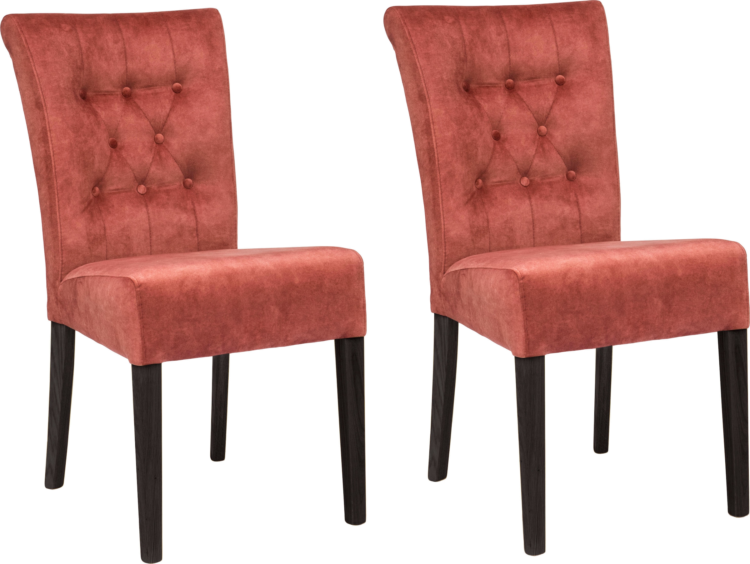 Home affaire Esszimmerstuhl "Queen BESTSELLER" (Set) 2 Stk. Samtvelours Pol günstig online kaufen