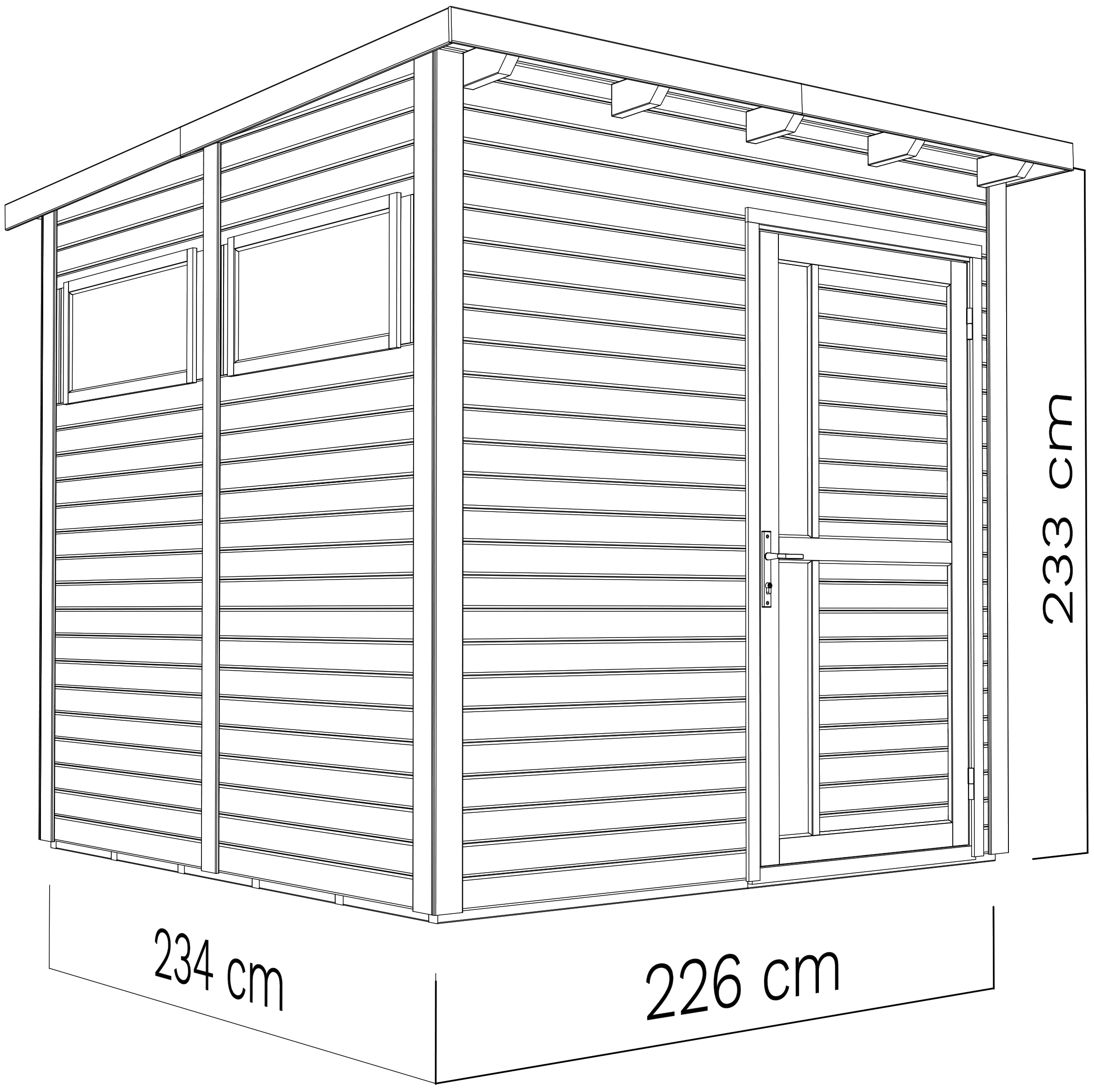 BERTILO Gartenhaus »Pentus 2«