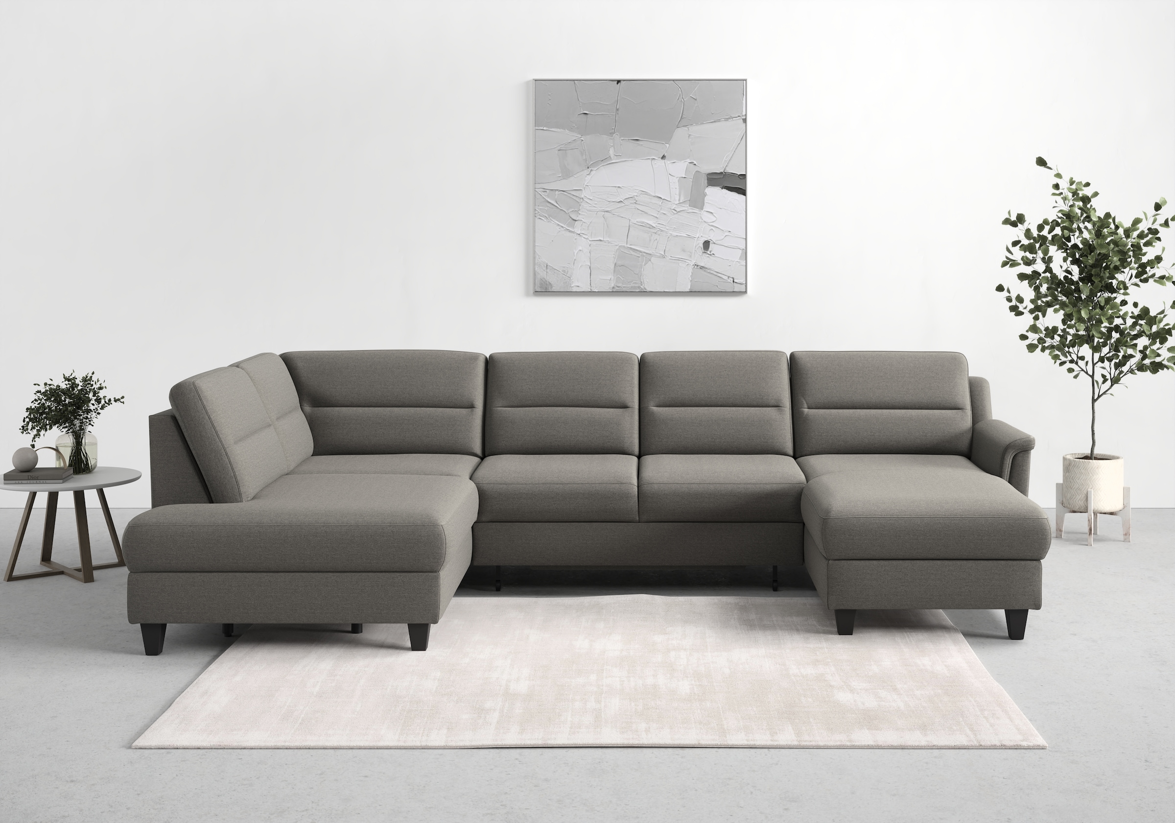 sit&more Wohnlandschaft »Farö U-Form«, inklusive Federkern, wahlweise mit Bettfunktion und Bettkasten