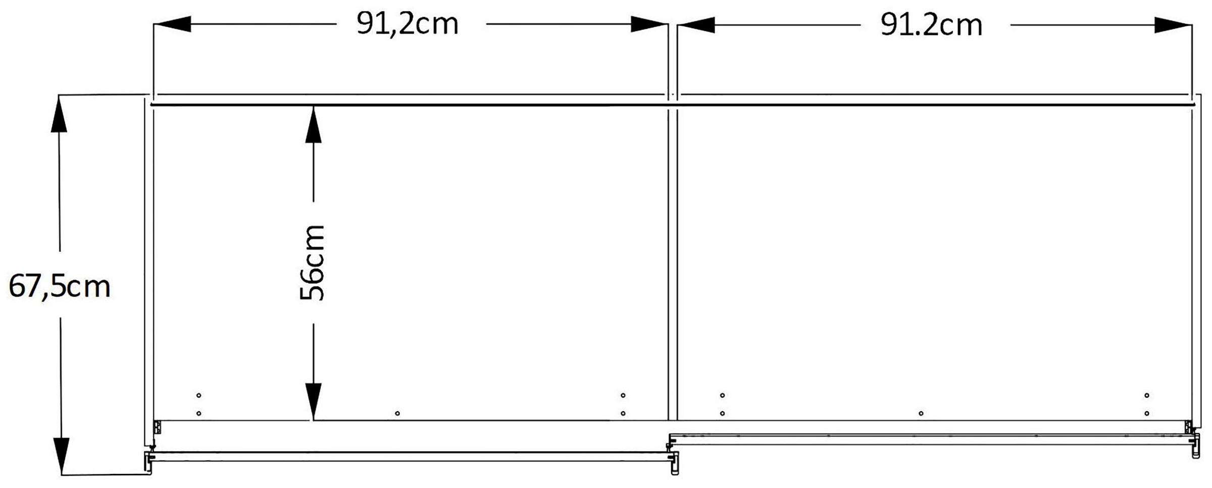 STAUD Schwebetürenschrank »Includo Glas, Made in Germany«