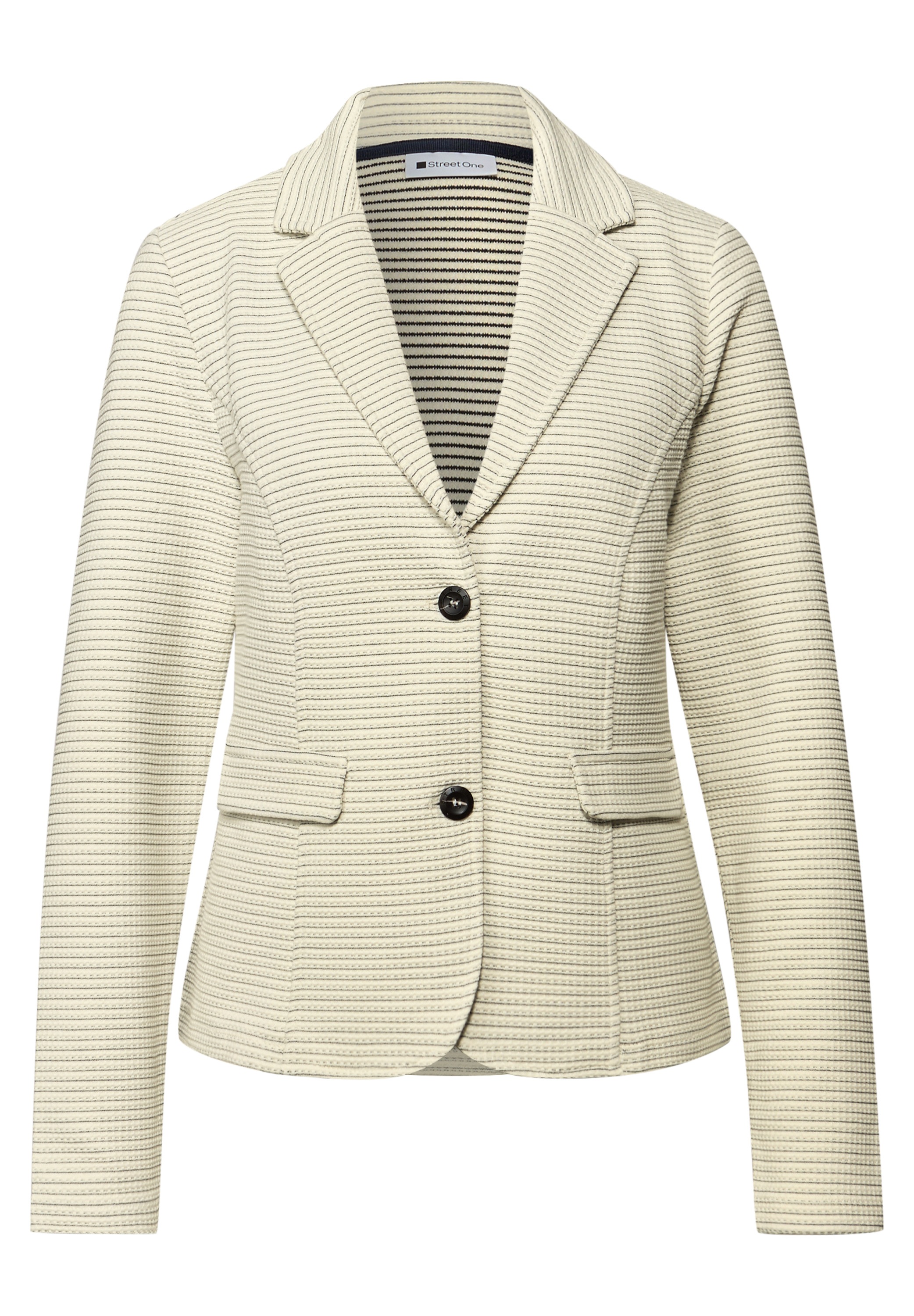 Street One Women's Short Blazer Soft Beige Size 40 3