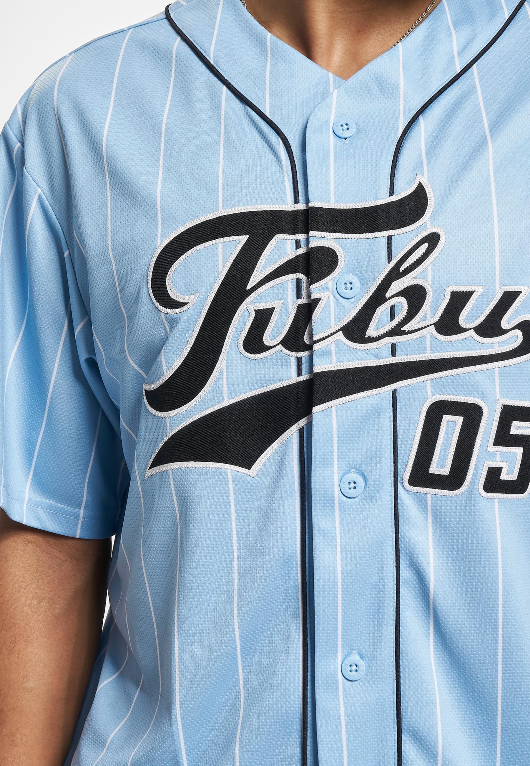 Fubu T-Shirt »Fubu Herren FM232-003-3 FUBU Varsity Pinstripe Baseball Jersey«, (1 tlg.)