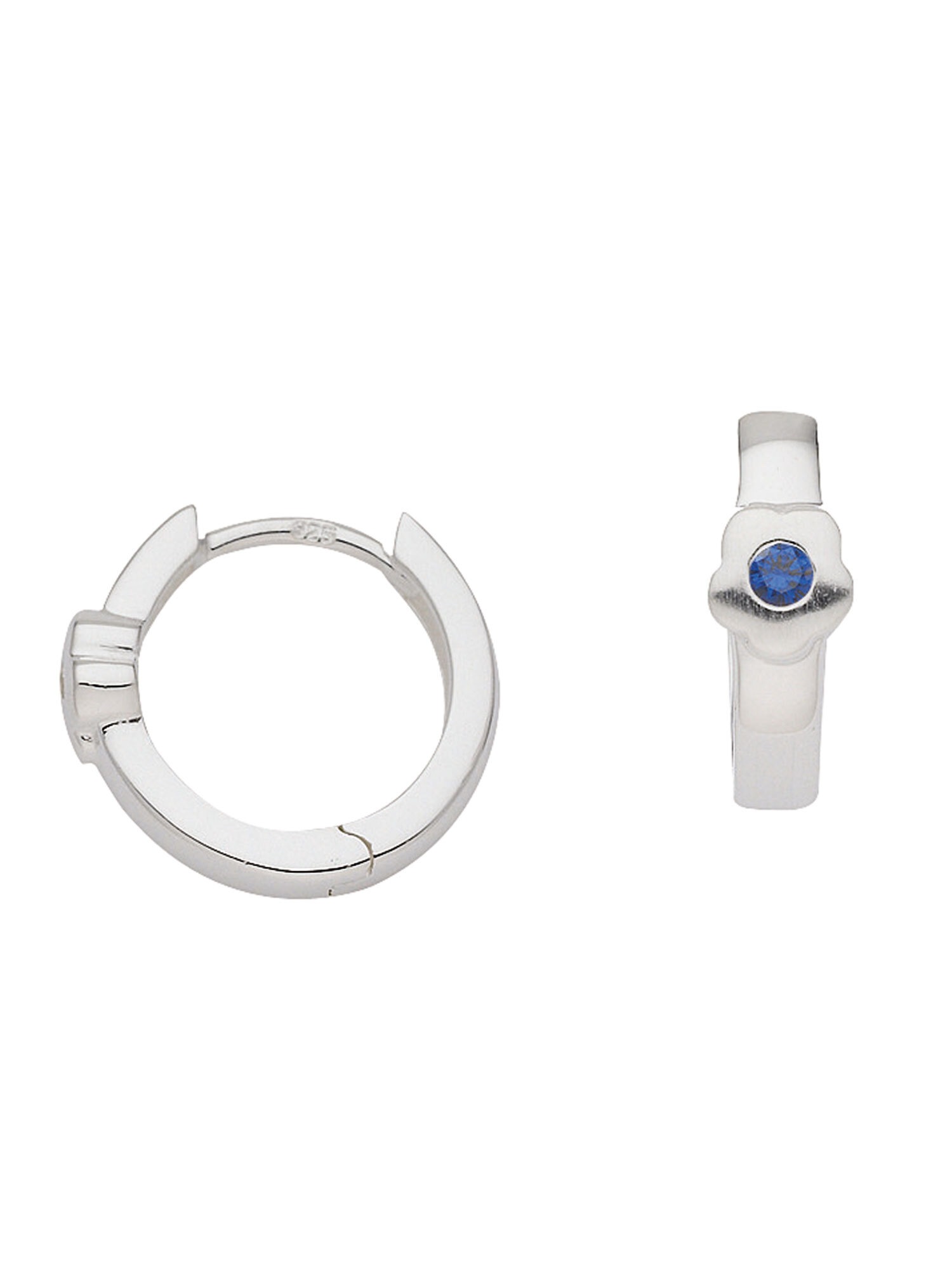 Adelia´s Paar Ohrhänger »925 Silber Ohrringe Creolen Blüte Ø 13 3 mm« mit synthetischer Spinell Silberschmuck für Damen
