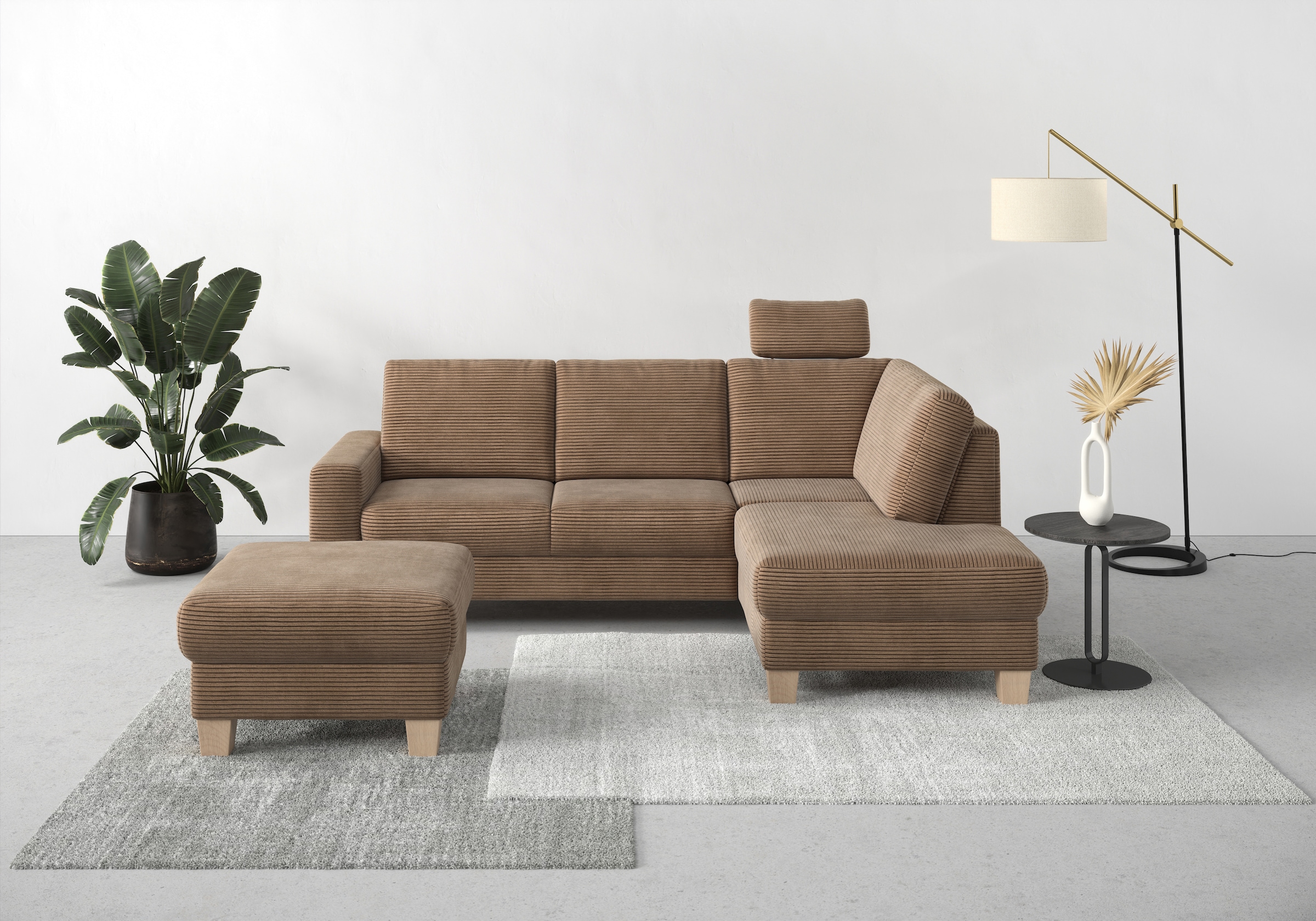 Home affaire Polsterhocker »Summer«, inkl. Stauraum, Cord-Bezug
