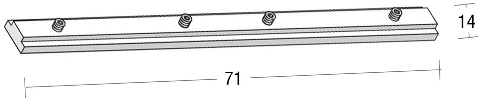 GARESA Profilverbinder für Flächenvorhangschiene »Profil 101 und 102«, (1 St.), Profilverbinder zum Verbinden von 2 Innenlaufprofilen von "Garesa"