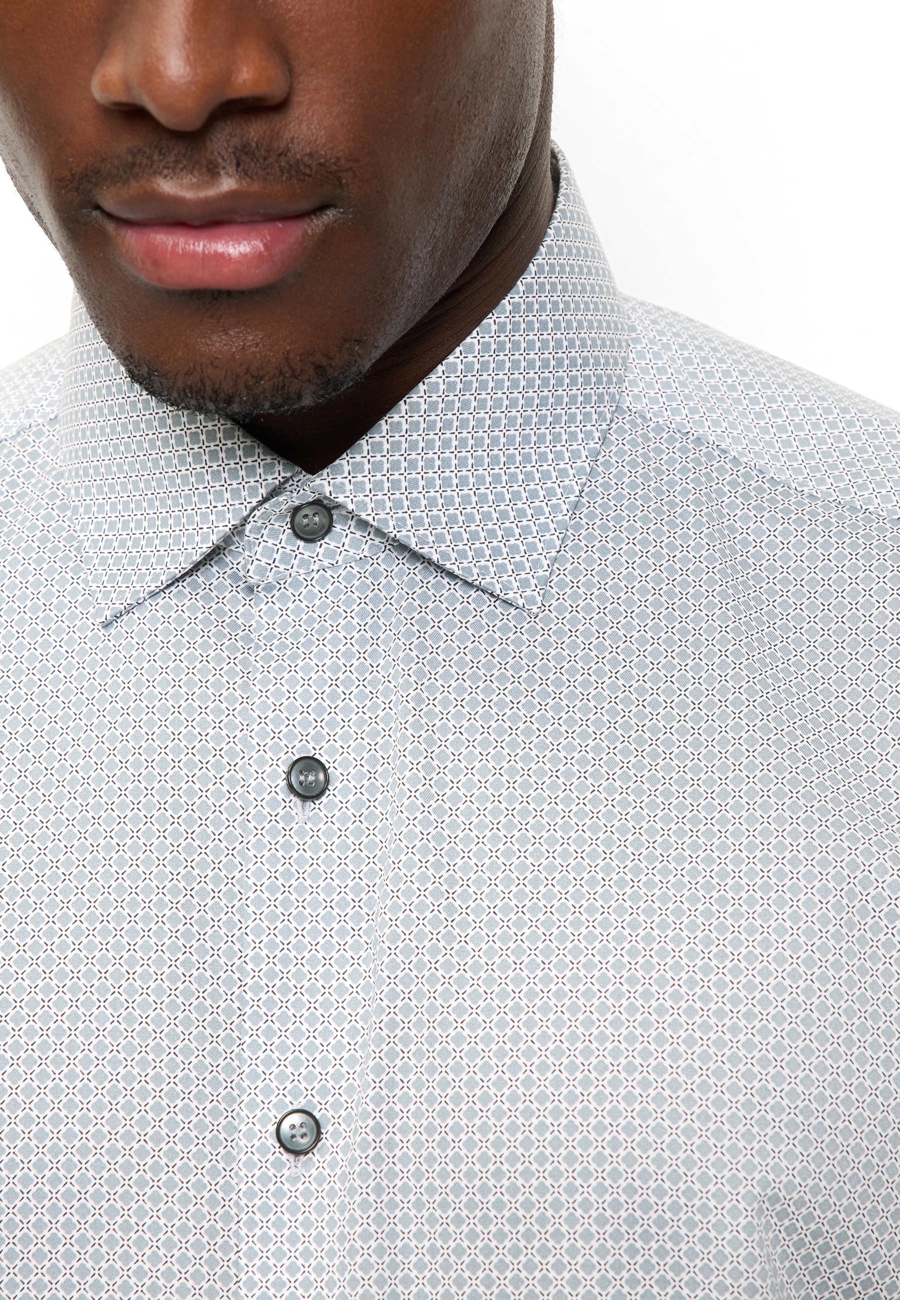 Thumbnail - OLYMP Langarmhemd "Level Five" Businesshemd, body fit, New York Kentkragen, gemustert