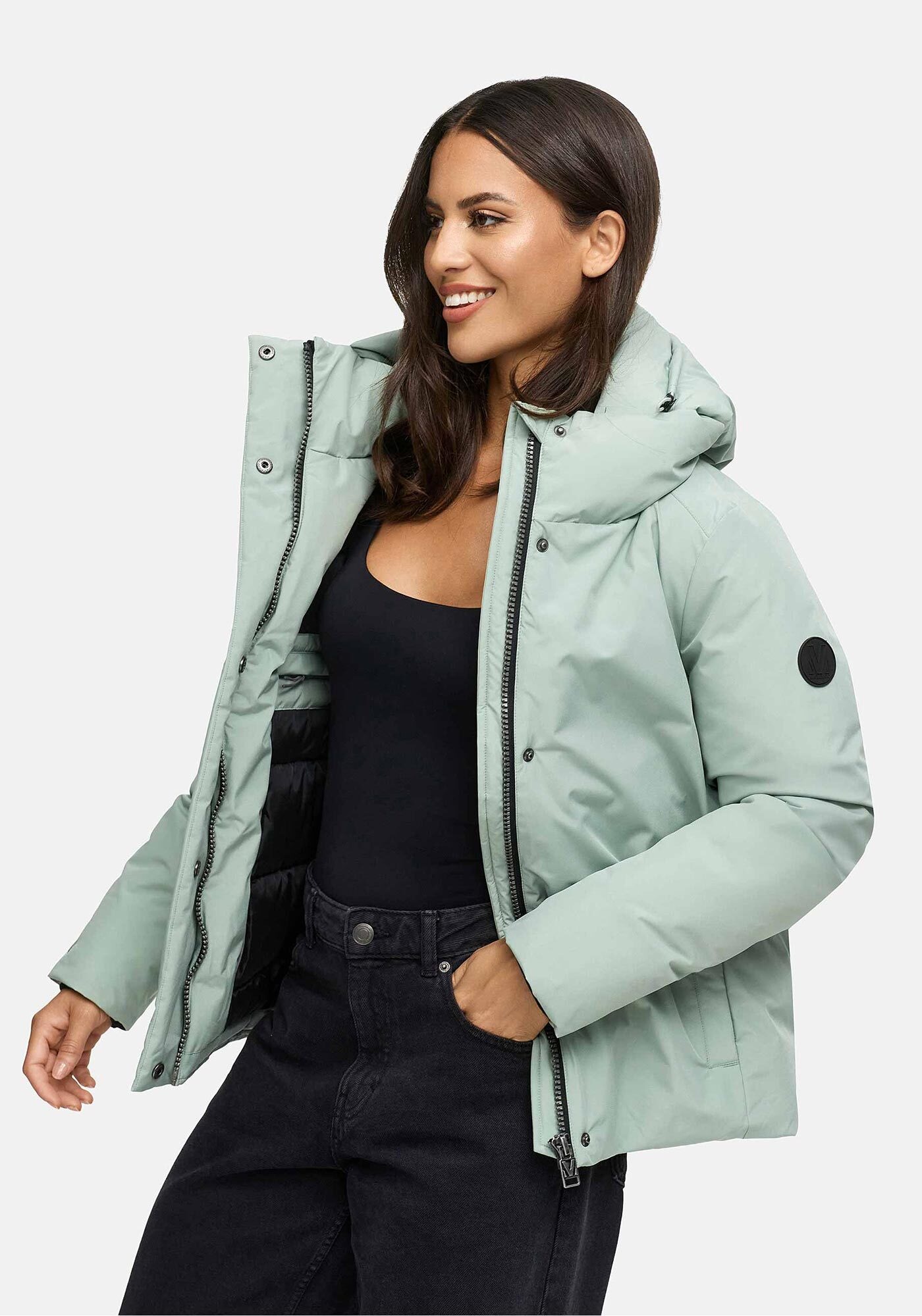 Marikoo Winterjacke "Yeminaa" warm für den Winter - hinten länger geschnitt günstig online kaufen