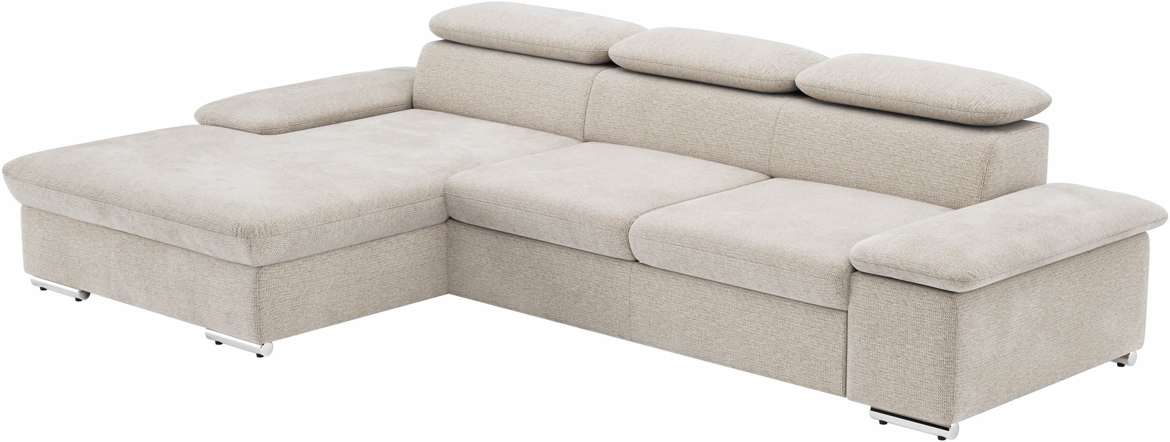 sit&more Ecksofa »Valantine L-Form, B: 286 cm«, mit Arm- & Kopfteilverstellung, optional mit Bettfunktion