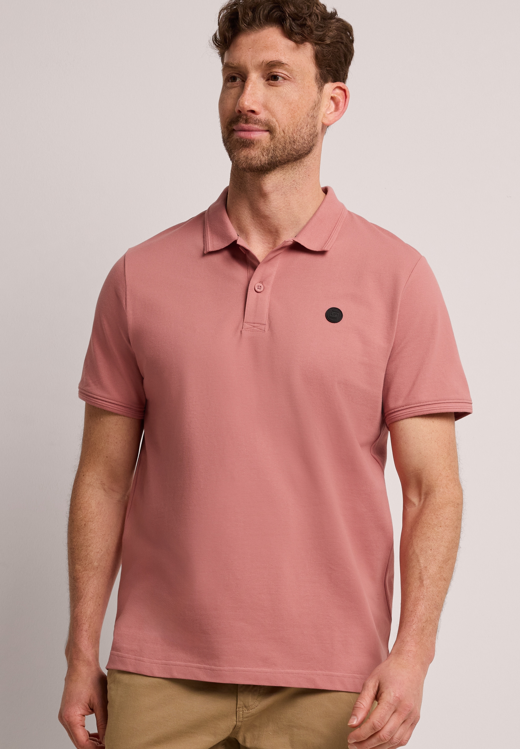 STREET ONE MEN Poloshirt aus Baumwolle mit Stretchante