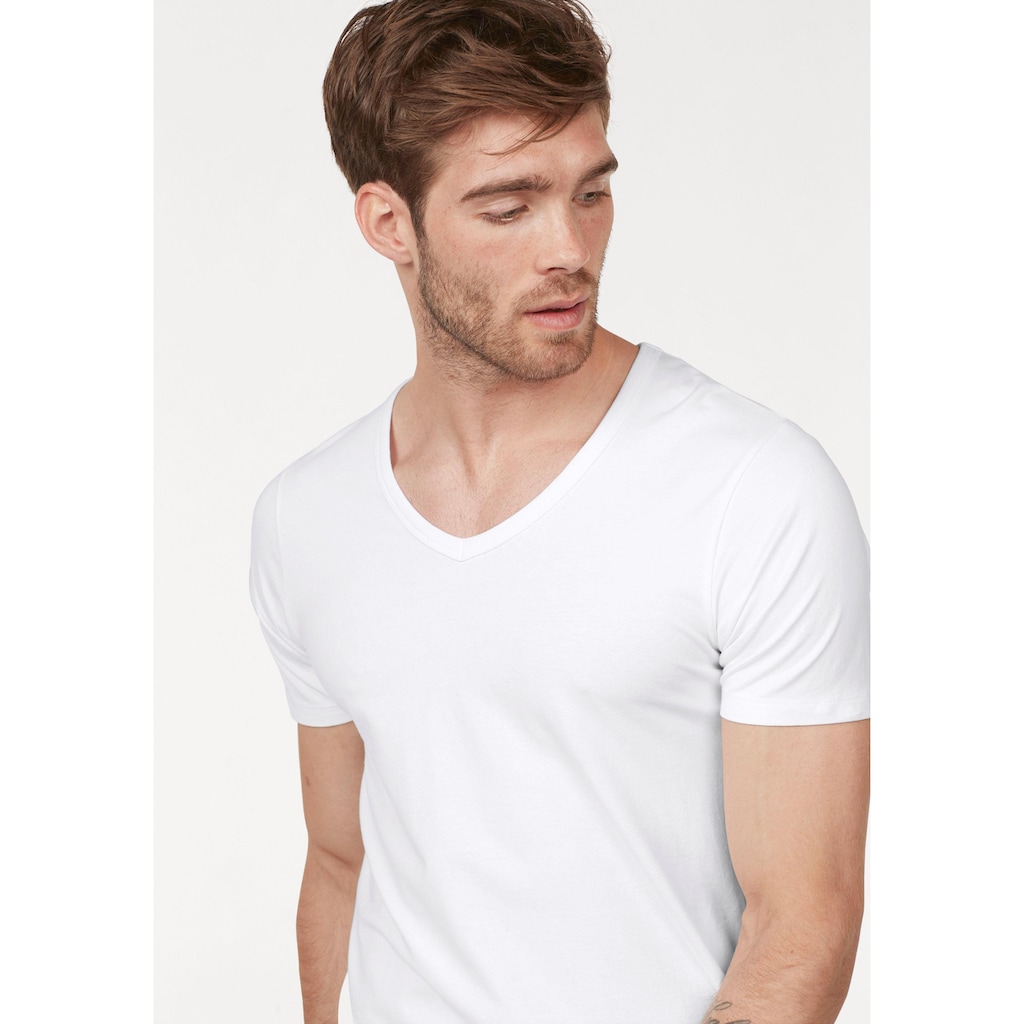 Jack & Jones T-Shirt »SLIM- FIT BASIC TEE V-NECK«