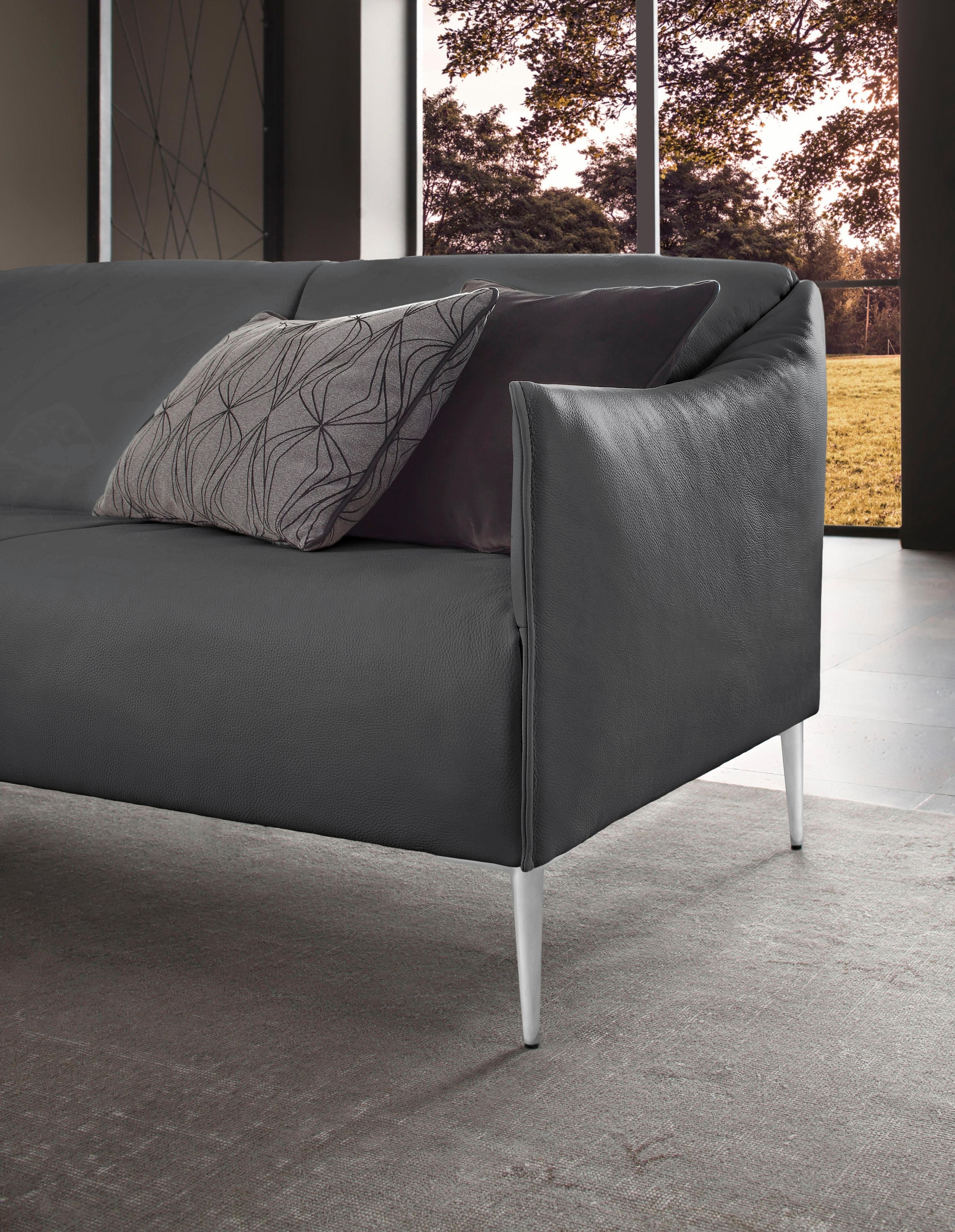 W.SCHILLIG 2,5-Sitzer »sally«, mit Metallfüßen in Chrom glänzend, Breite 194 cm