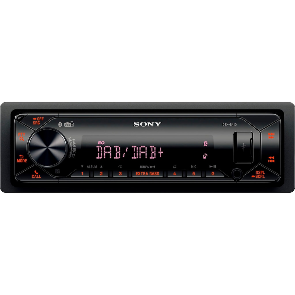 Sony Autoradio »DSXB41KIT«, (Bluetooth Digitalradio (DAB+)-FM-Tuner 55 W)