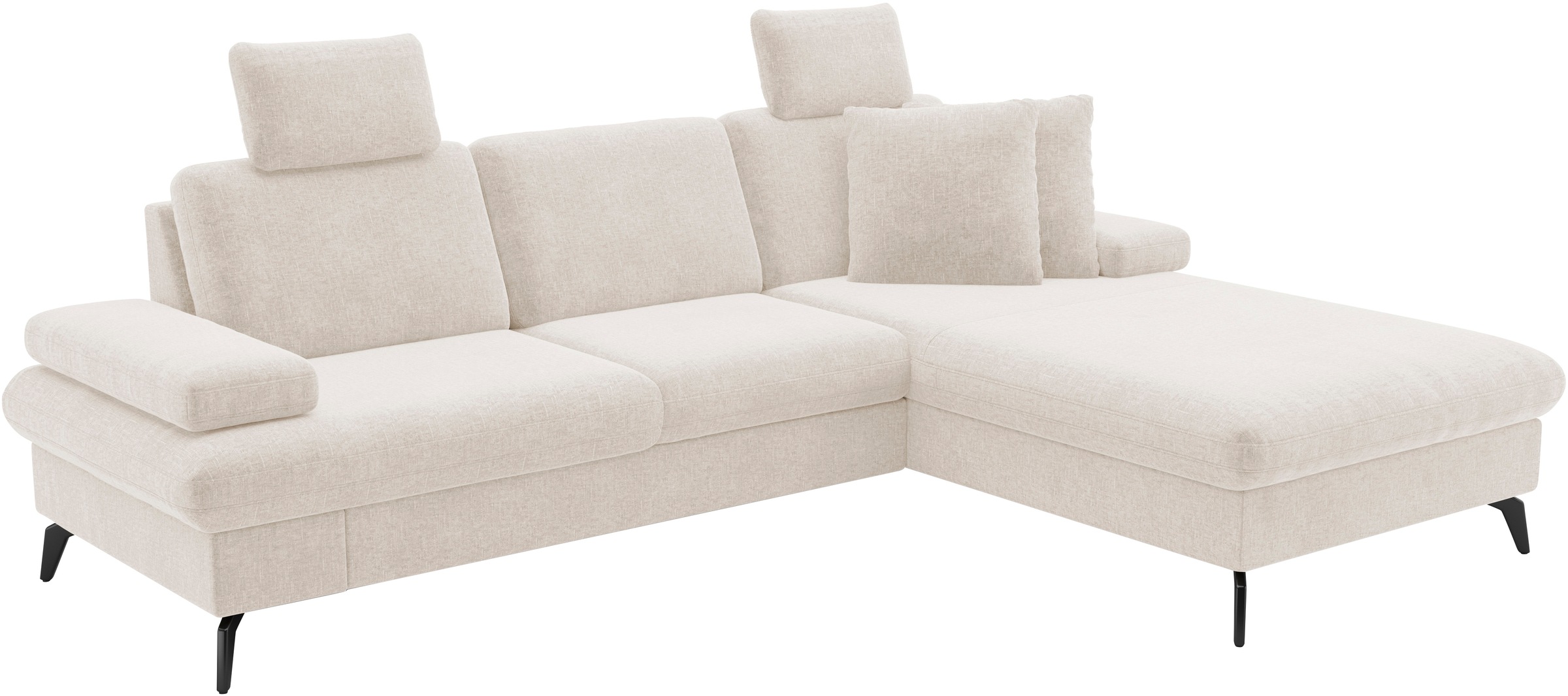 sit&more Ecksofa »Morris Jubi, L-Form«, inkl. Armteilfunktion und 1 Zierkissen, wahlweise mit Bettfunktion
