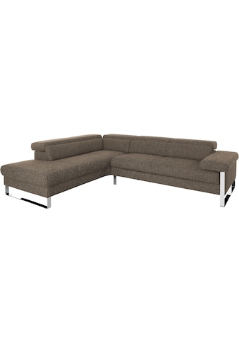 Ecksofa »finn«, German Design Award 2016, Fußgestell Chrom glänzend, Breite 281 cm