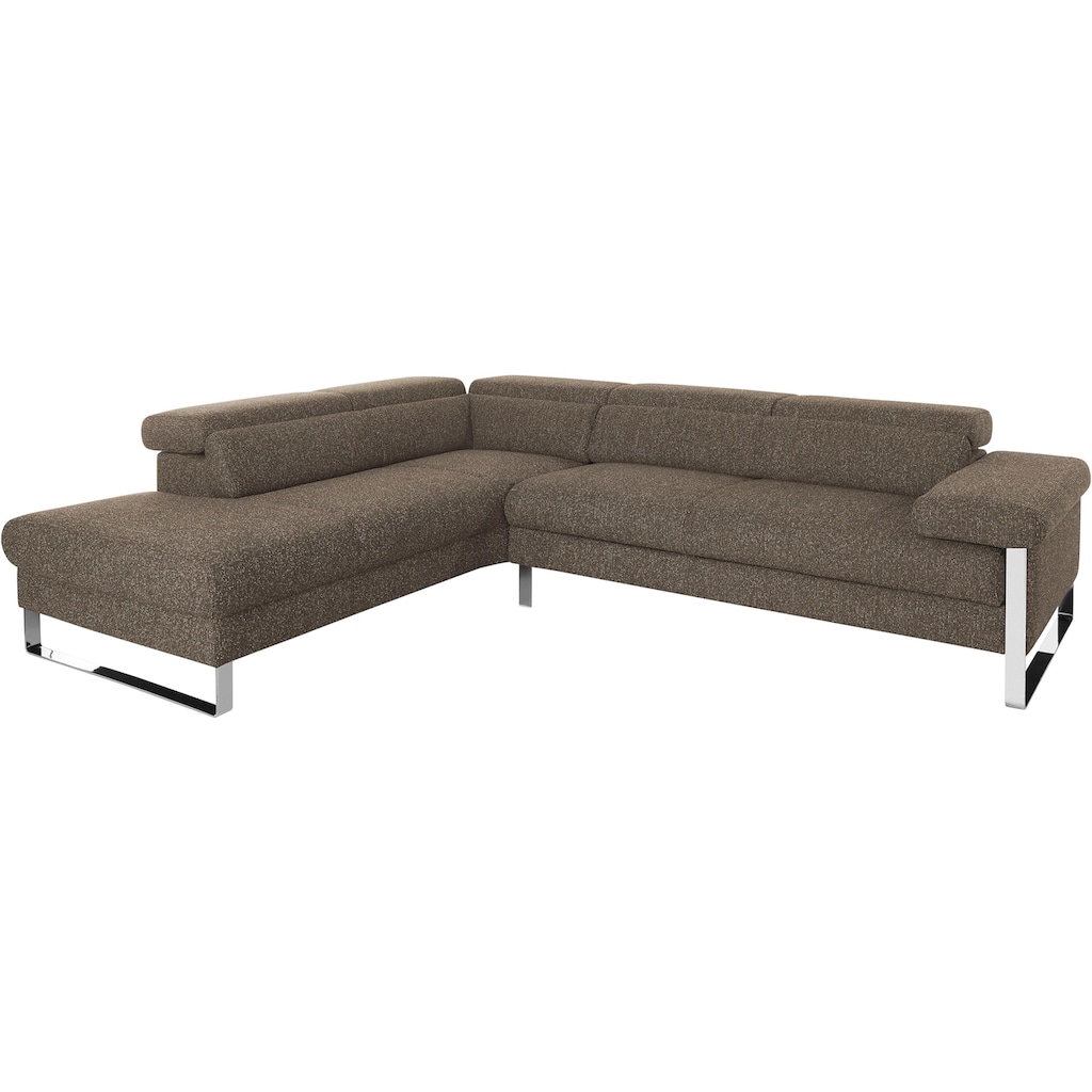 W.SCHILLIG Ecksofa »finn«, German Design Award 2016, Fußgestell Chrom glänzend, Breite 281 cm