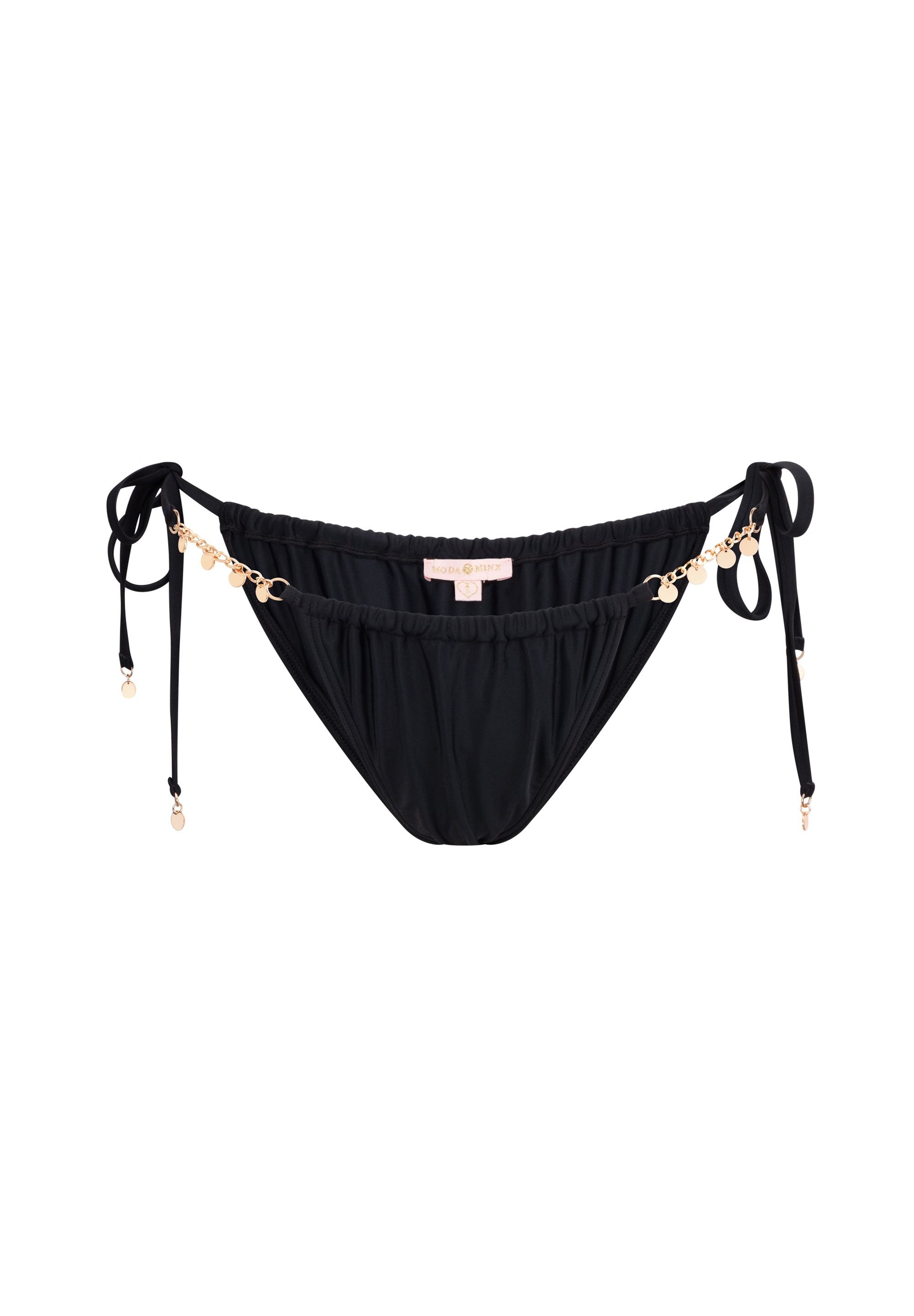 Moda Minx Bikini-Hose »Clarissa Coin«, mit seitlicher Bindung und funkelnden Anhängern