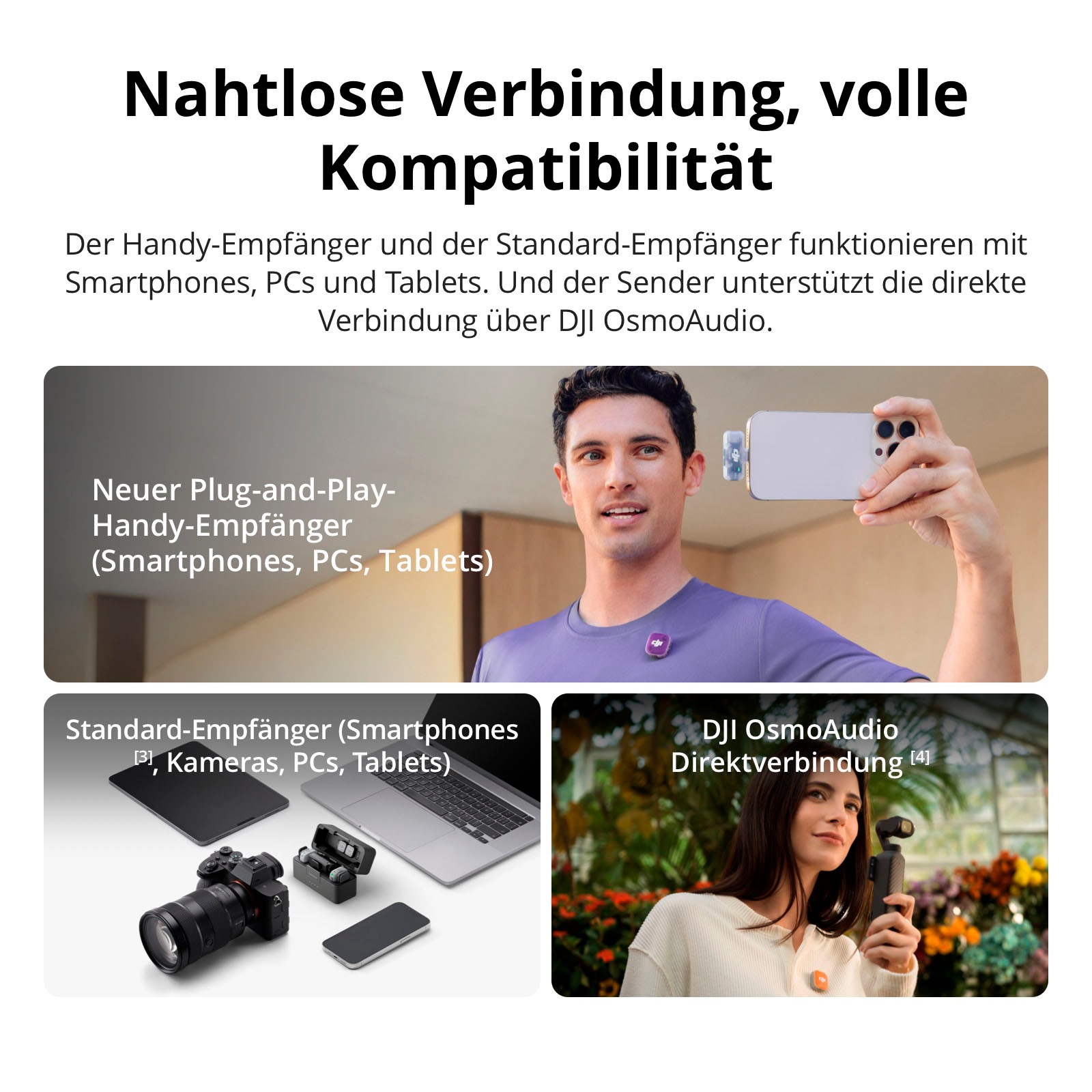 DJI Mikrofon »Mic Mini 2 (2 TX + 1 RX + Charging Case)«