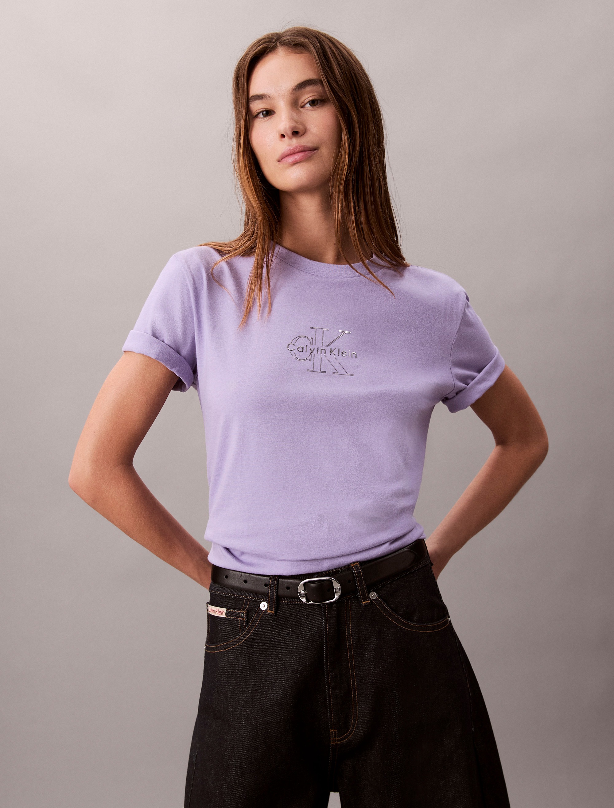 Calvin Klein Jeans T-Shirt "SS CLASSIC FOIL MONOLOGO TEE" Mit Metallic-Logo günstig online kaufen