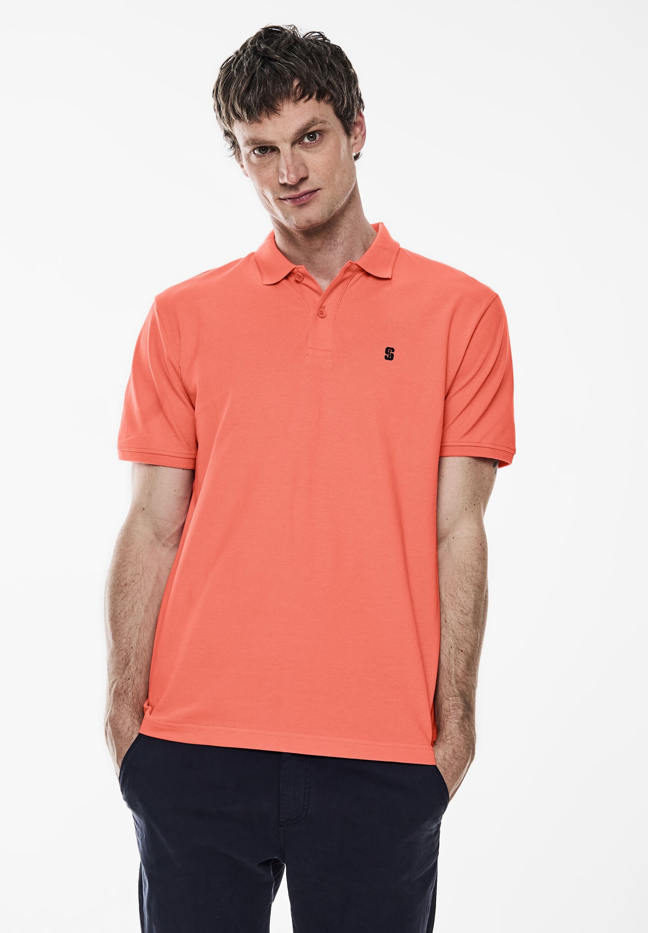 STREET ONE MEN Poloshirt, in Unifarbe günstig online kaufen