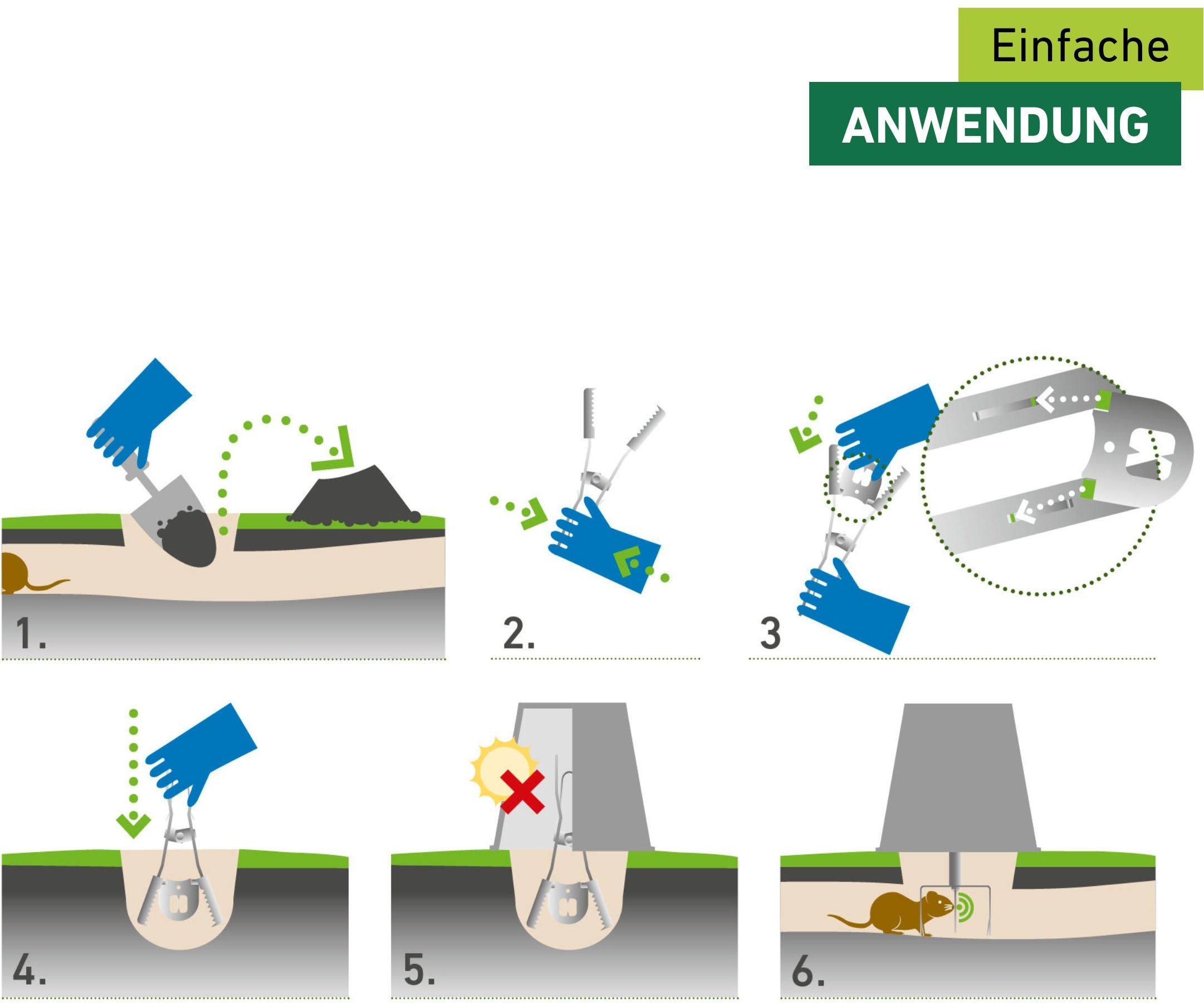 Windhager Lebendfalle »für Wühlmausgänge, Zangen-Wühlmausfalle« Schnappfalle wiederverwendbar, verzinkt, silber