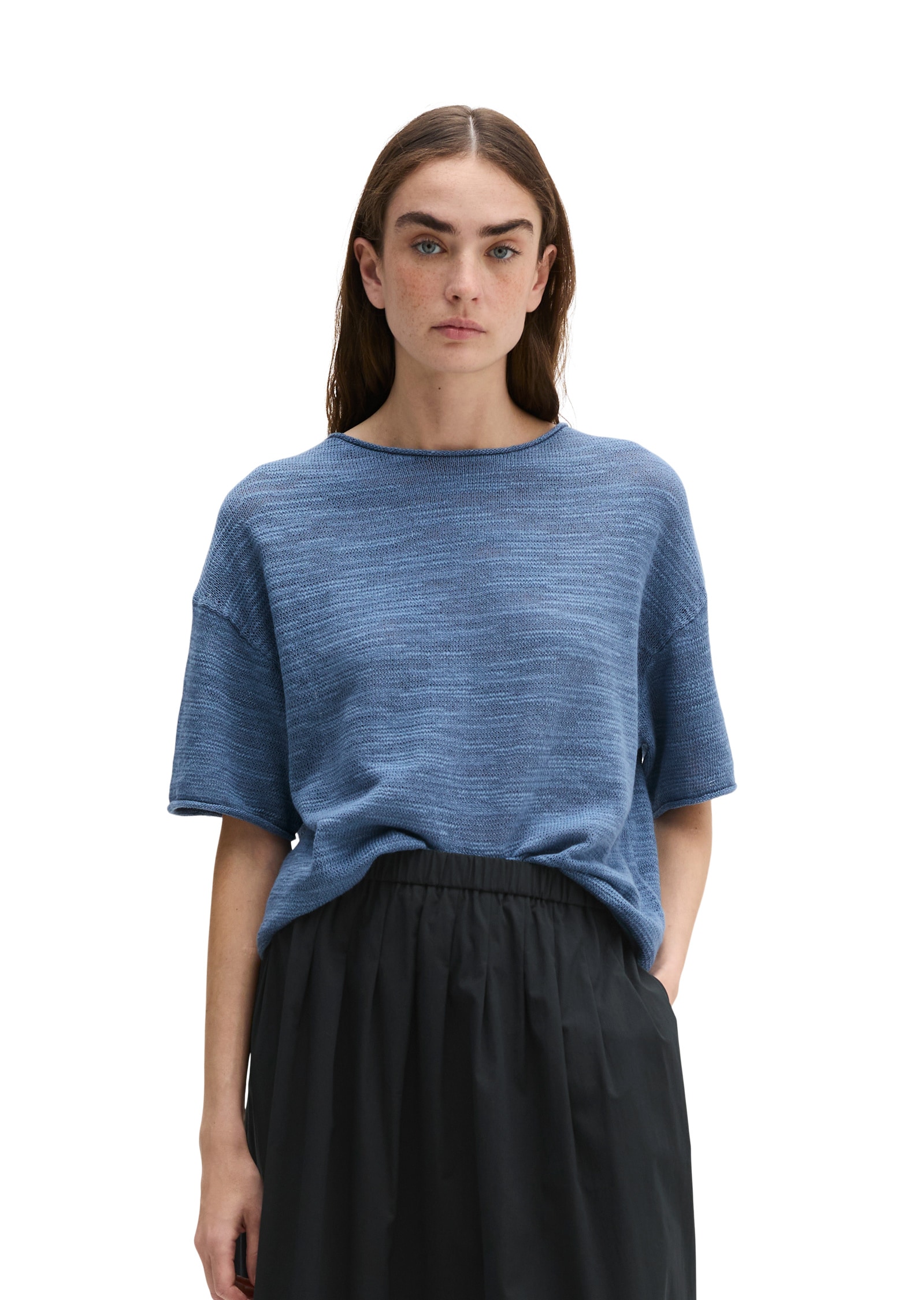 Marc OPolo Strickpullover "aus Leinen-Baumwolle-Mix"