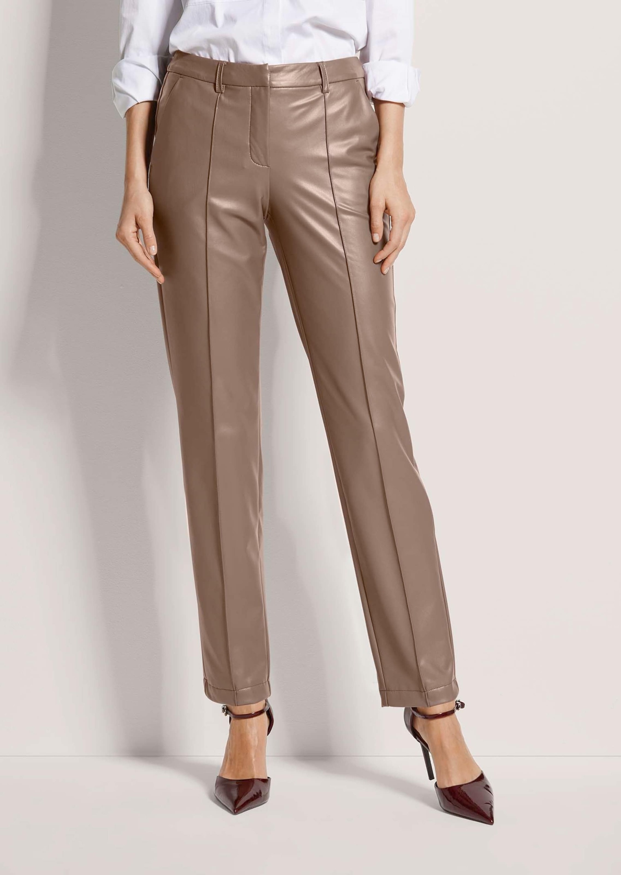 Thumbnail - MADELEINE Stretch-Hose "Kunstlederhose Kunstlederhose mit Biesen"