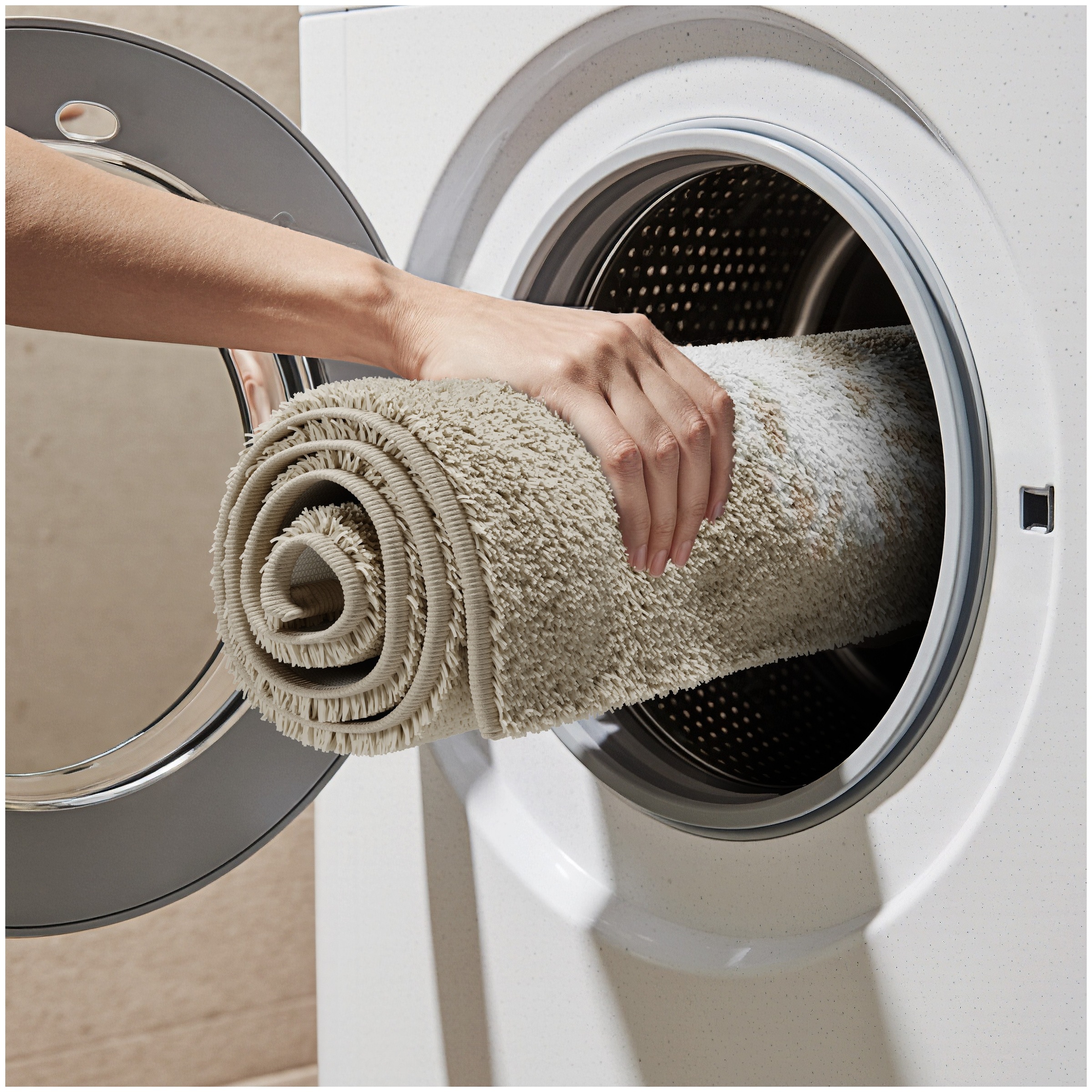 Grund Badematte »Pusteblume, Badvorleger, Badezimmer Teppich, sehr weich« Höhe 20 mm rutschhemmend beschichtet fußbodenheizungsgeeignet | schnell trocknend weiche Haptik, auch als 2-teiliges Set erhältlich, Made in Europe