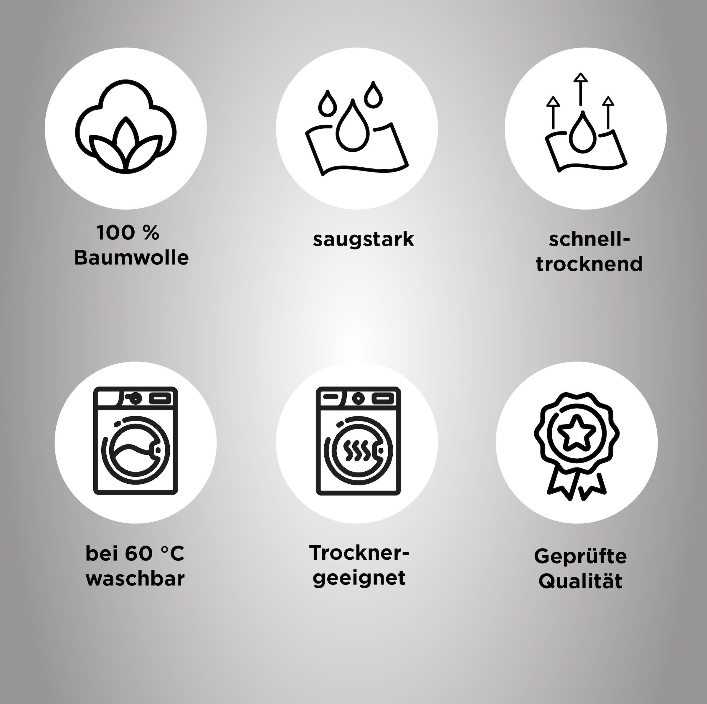 andas Geschirrtuch »Klarissa, vielseitig nutzbar, saugfähig, einfache Reinigung, basic«, (Packung, 10 tlg., 10 Geschirrtücher 50 x 70 cm), 100% Baumwolle, 200 g/m², Geschirrtücher, Trockentuch, Grubentuch