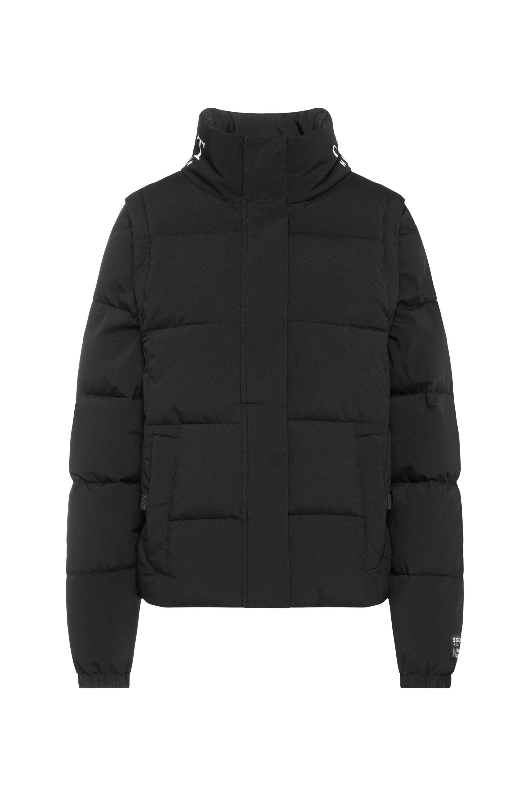 SOCCX Winterjacke ohne Kapuze mit abnehmbaren Ärmeln