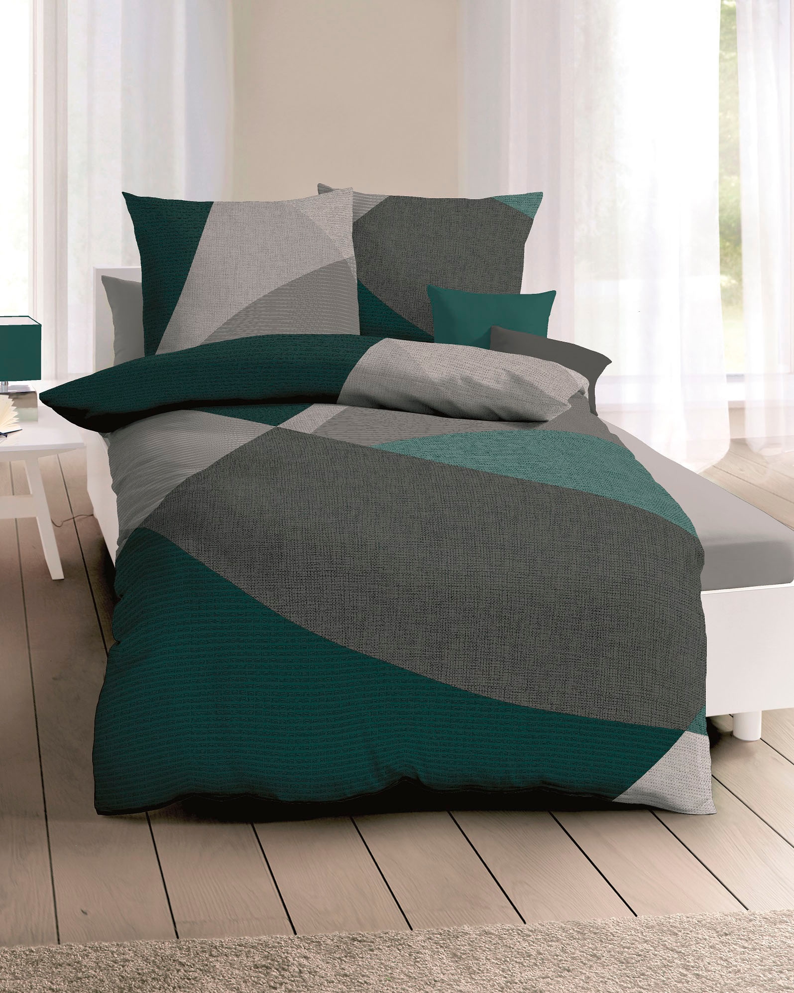 Kaeppel Bettwäsche "Vista" 3 Stk. tlg. Biber kuschelig warm im Winter, graf günstig online kaufen