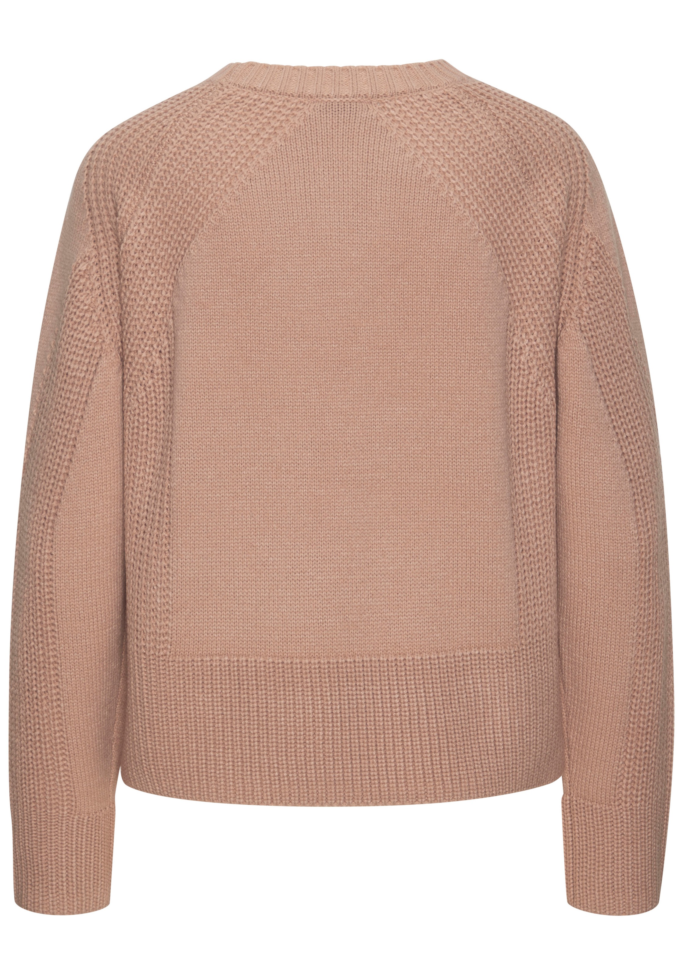 LASCANA Strickpullover, mit Grobstrick-Details, Damen Pullover mit Rundhals günstig online kaufen