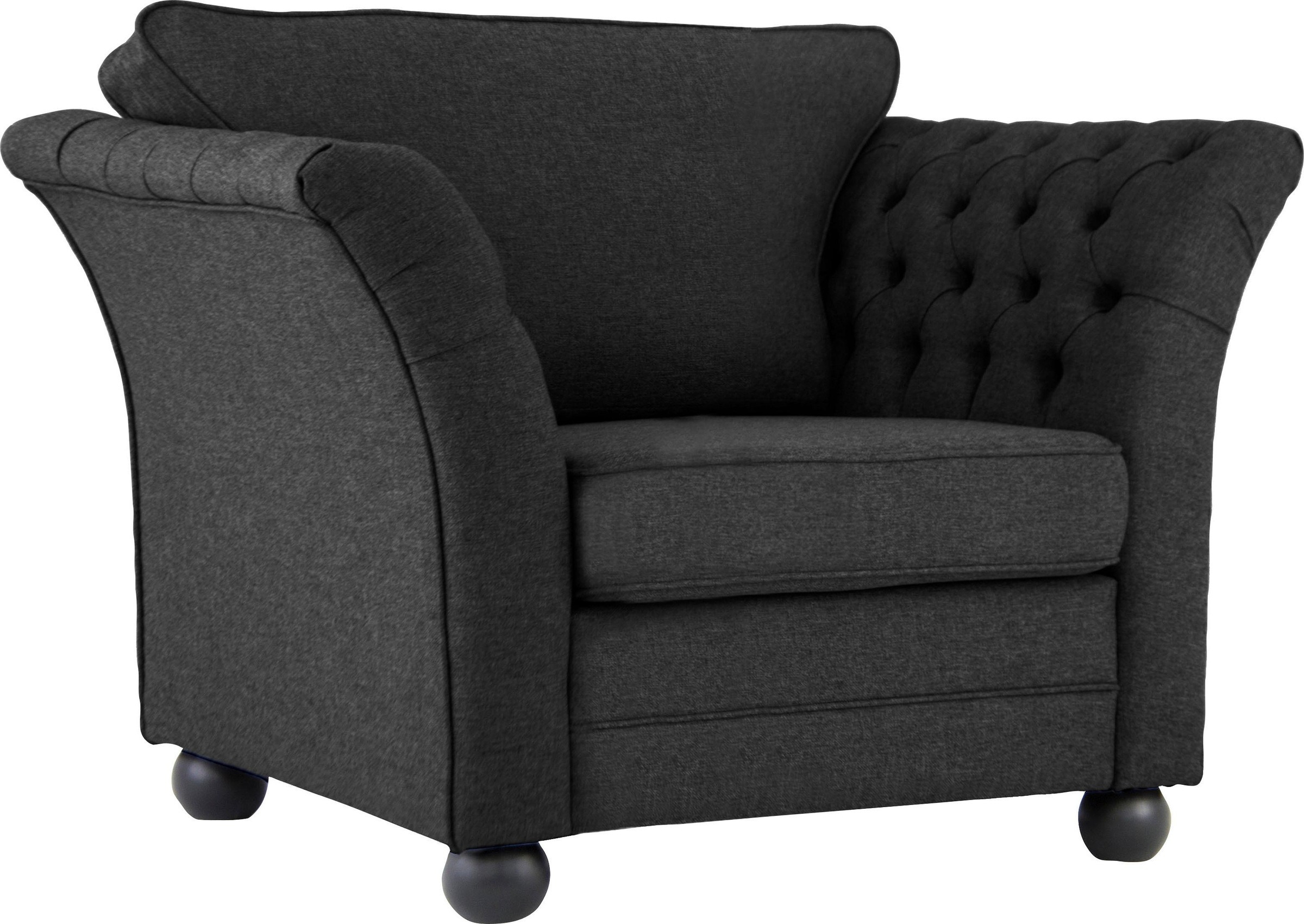 Home affaire Sessel »Pajero« mit Knopfheftung an den Armlehn-Innenseiten, Keder,