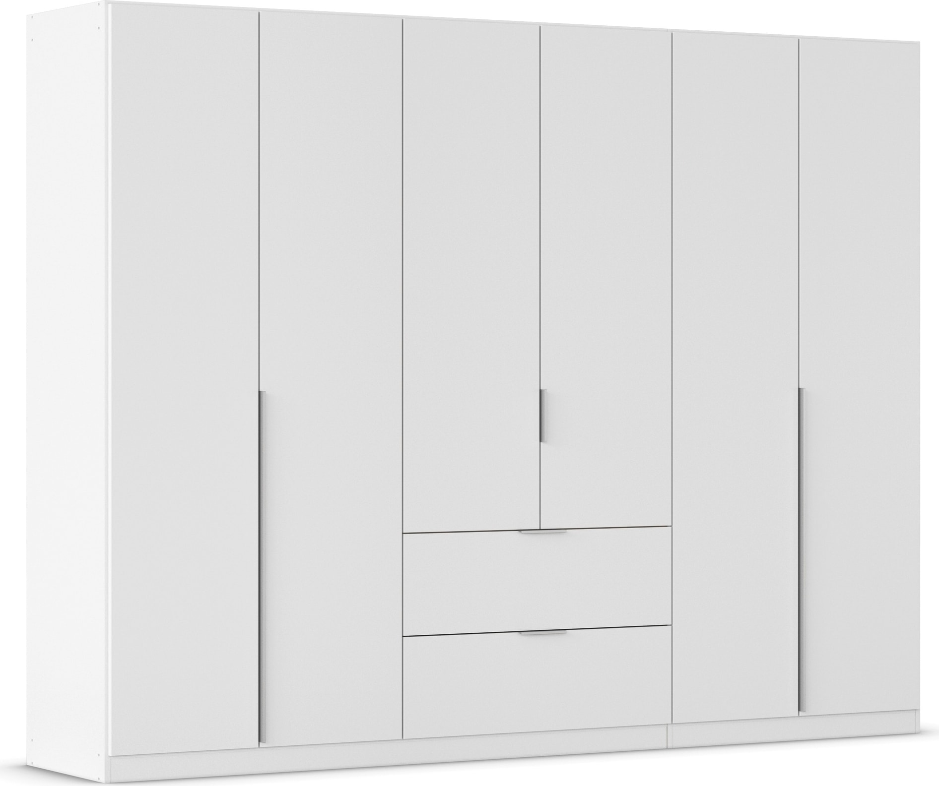 OTTO home Drehtürenschrank »Kleiderschrank Schrank Garderobe AGORDO mit Dekor- oder Hochglanzfront« in zwei Griff-Farben, Breite 271 cm,  mit Außenschubkästen, Serie in 7 Breiten und 2 Höhen MADE IN GERMANY
