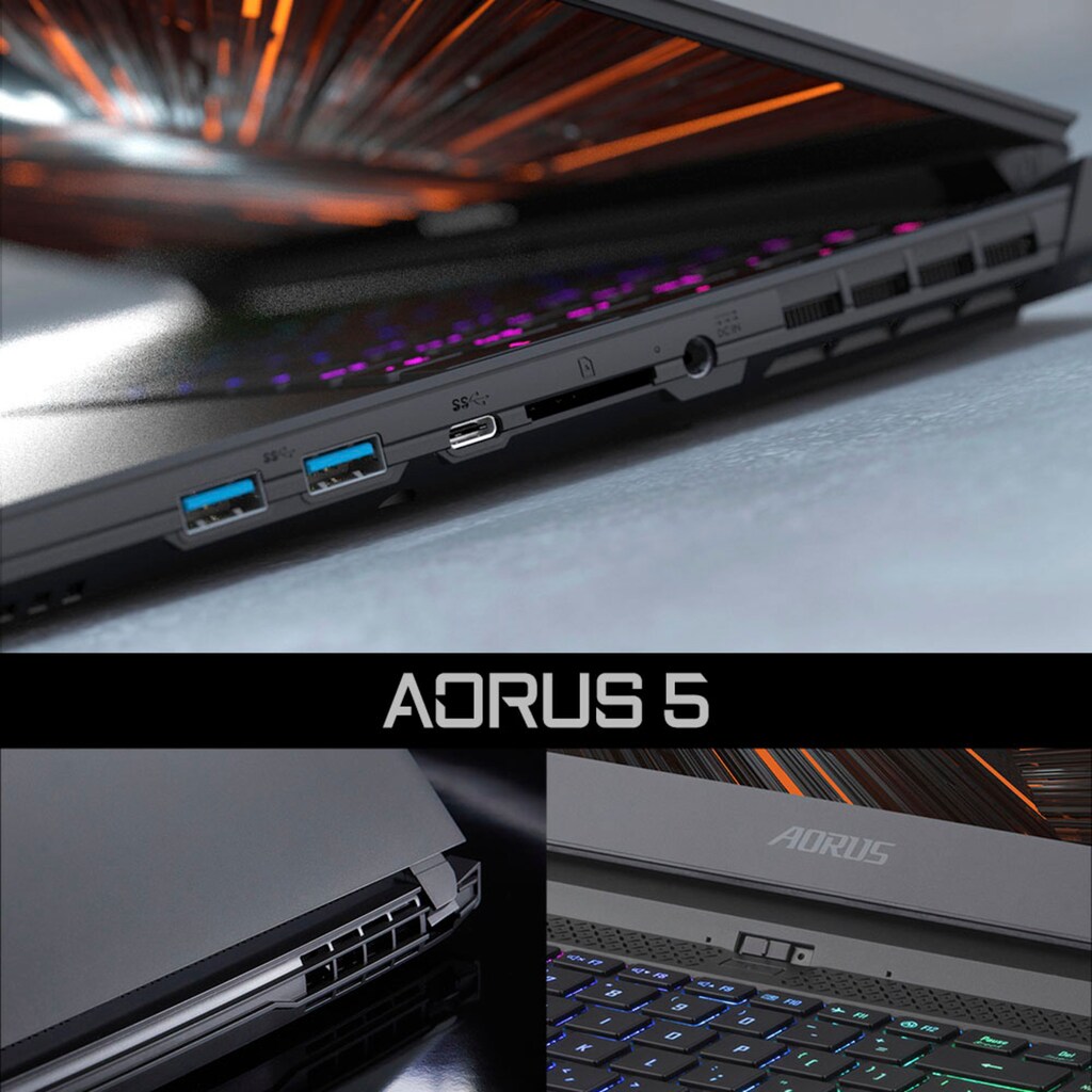 Gigabyte Gaming-Notebook »AORUS 5 SE4-73DE314SH«, 39,62 cm, / 15,6 Zoll, Intel, Core i7, GeForce RTX 3070, 1000 GB SSD