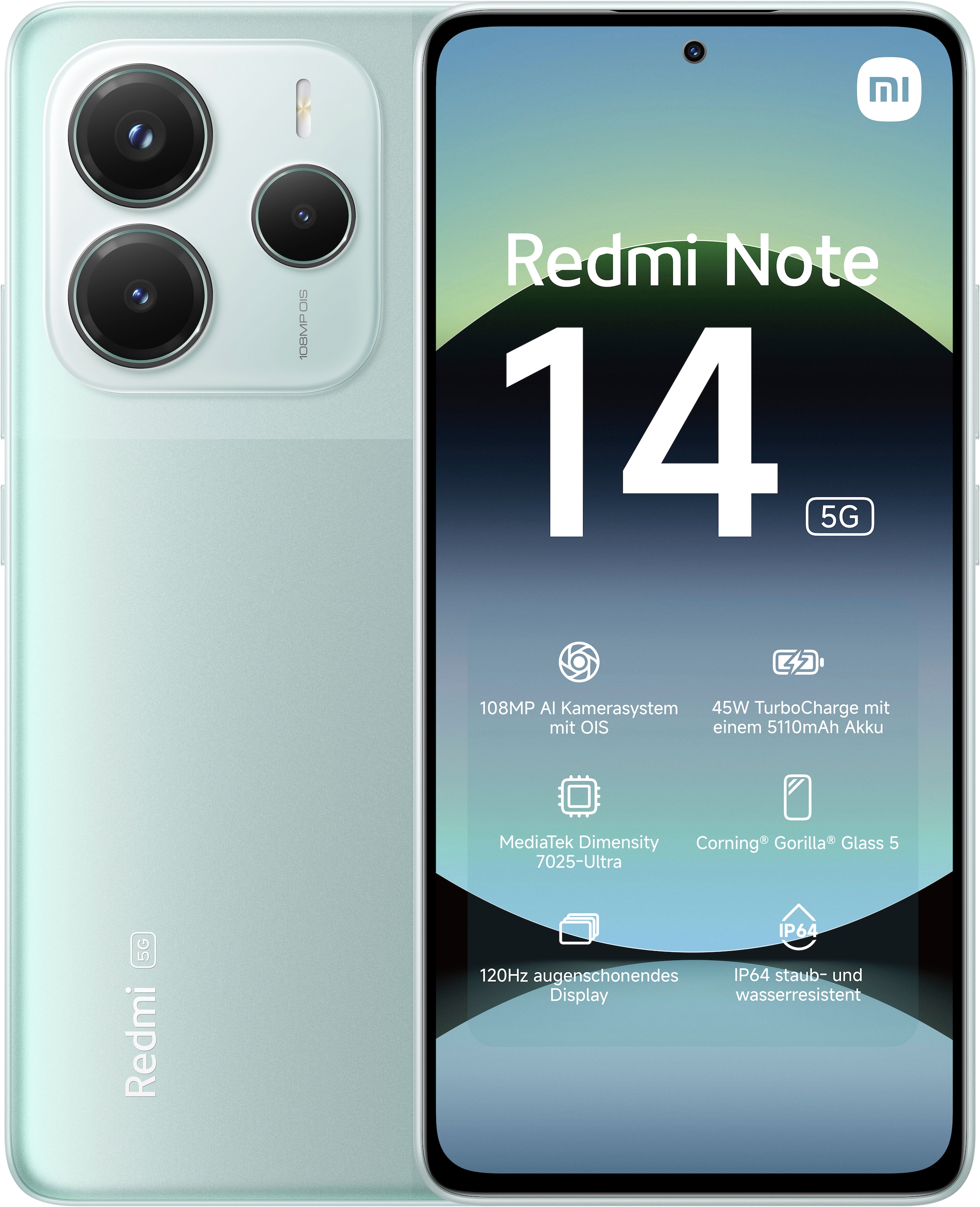 Smartphone »Redmi Note 14 5G«, Korallengrün