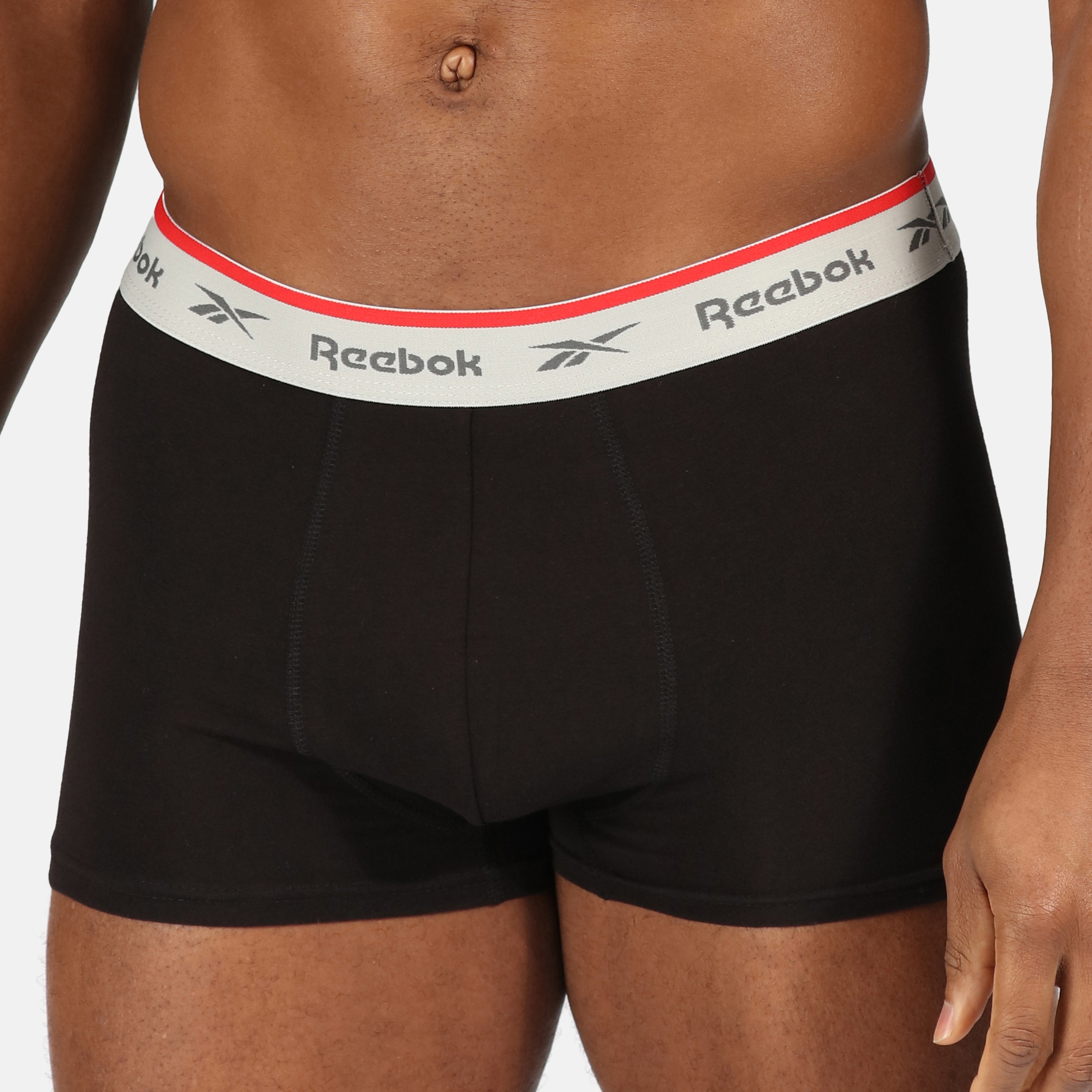 Thumbnail - Reebok Trunk "OVETT" basic, bequem, atmungsaktiv, mit Logo, breiter Bund, Baumwollmix