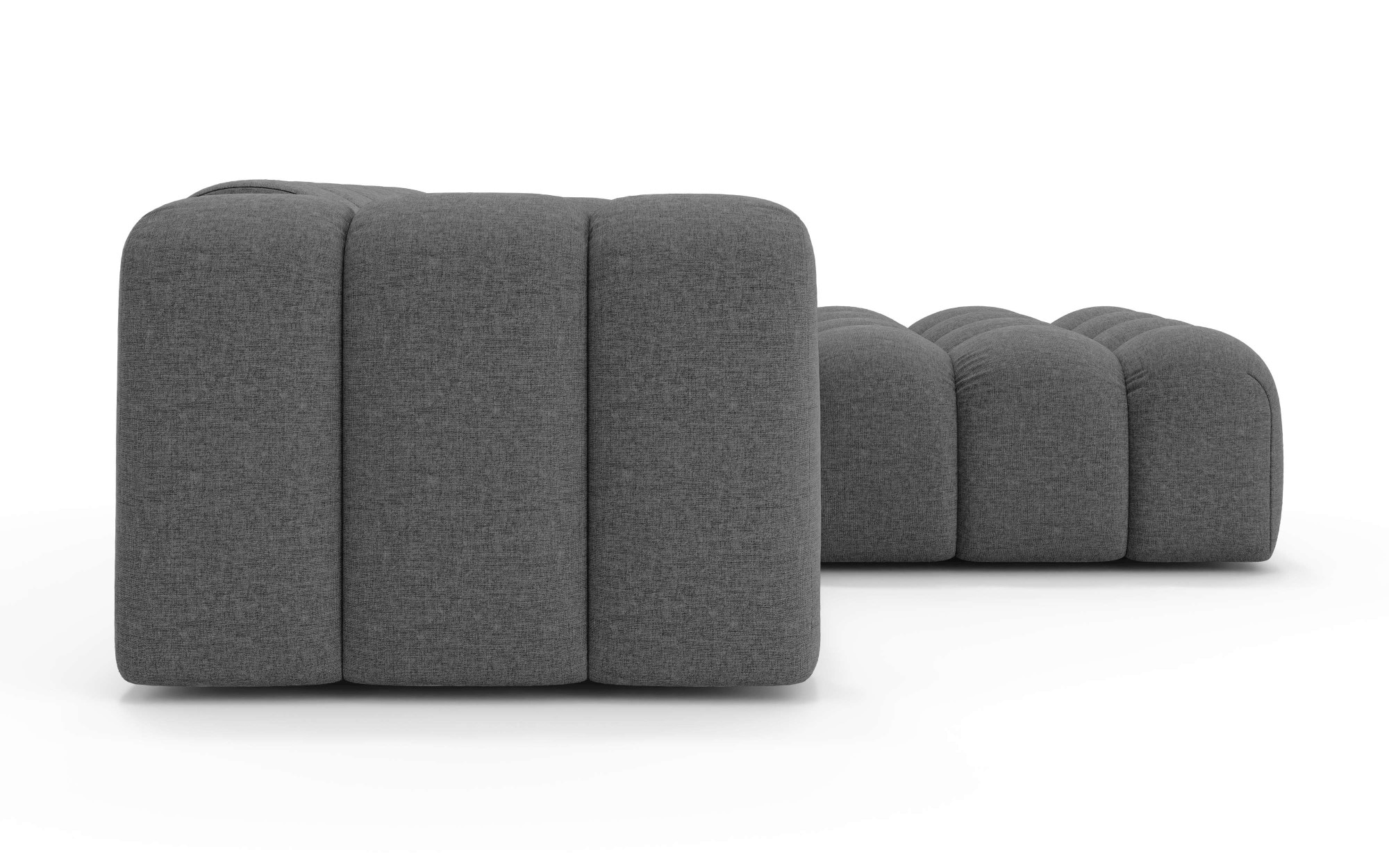 OTTO home Ecksofa »KALLIE Design-Sofa mit Wellenunterfederung, Bubble-Optik, 248/186/72cm«, moderne Steppung, hoher Sitzkomfort und modernes Design