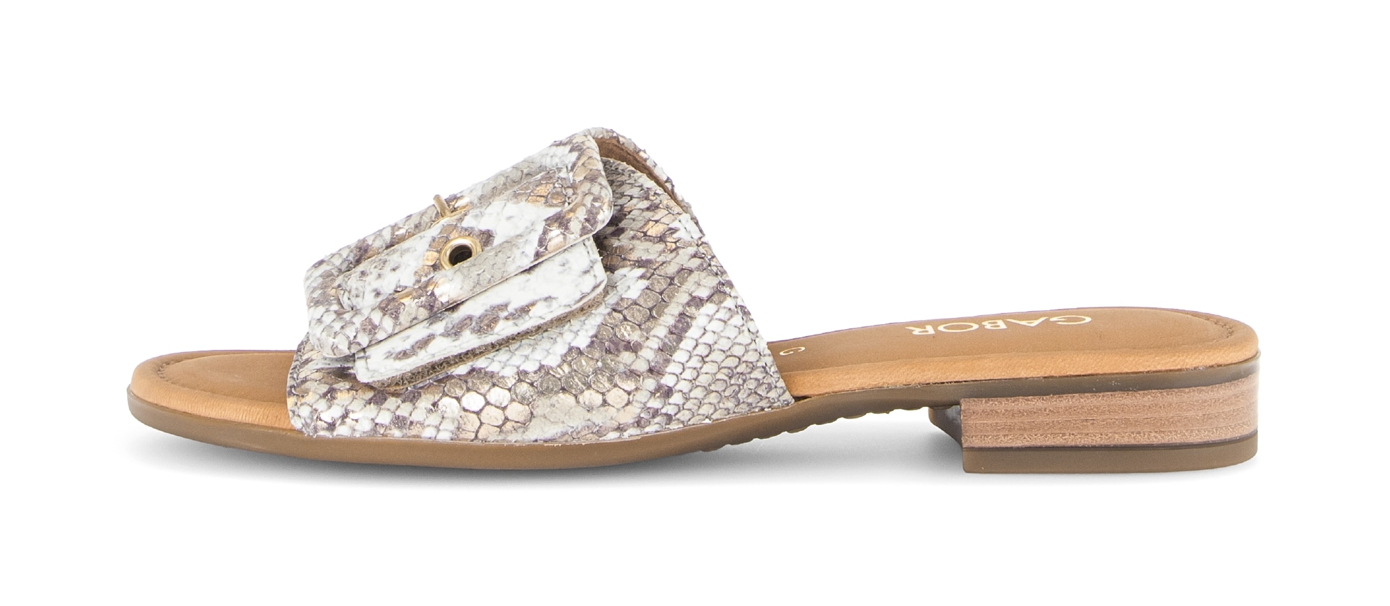 Gabor Pantolette »Rhodos«  Blockabsatz, Sommerschuh, Schupfschuh in Weite G (= weit)