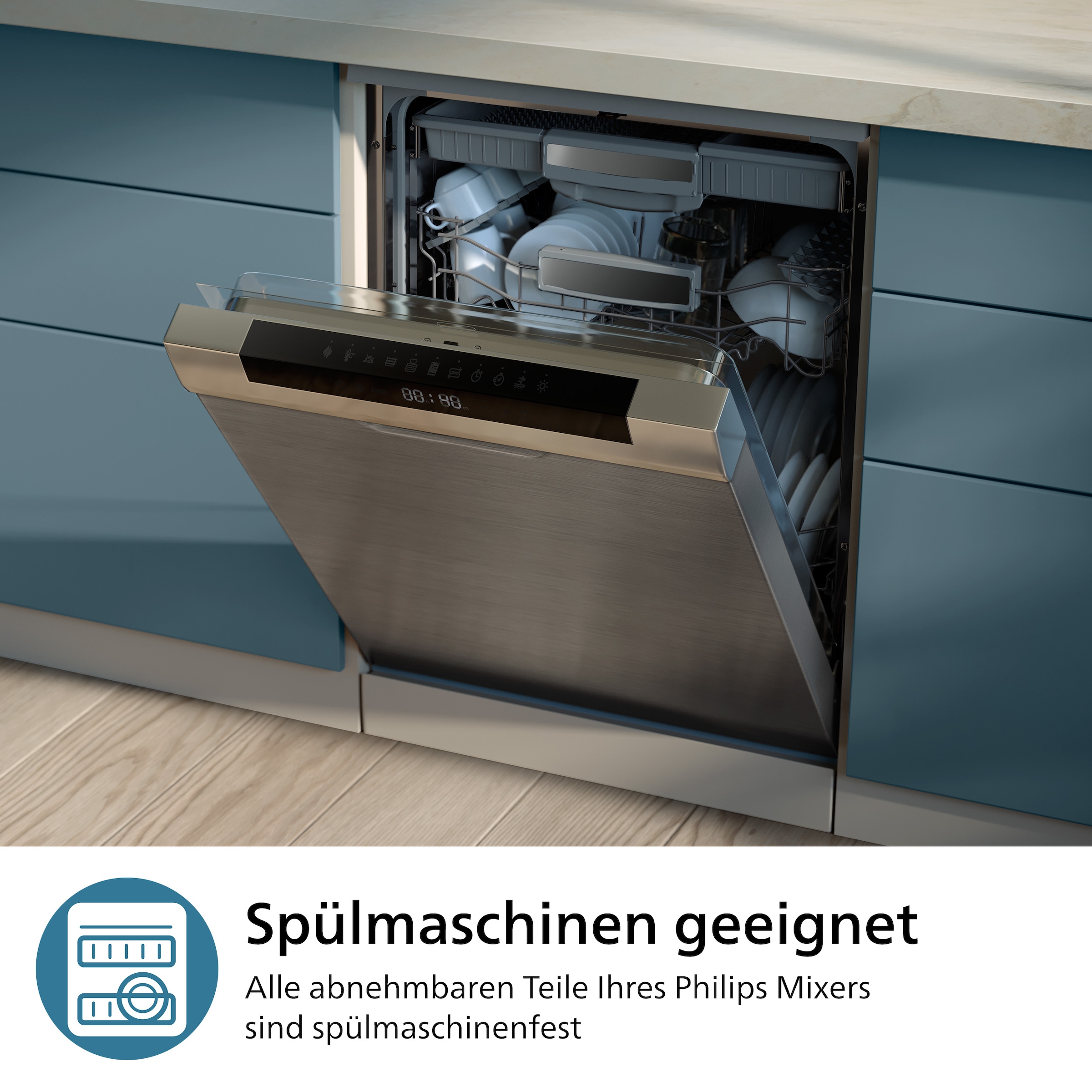 Philips Standmixer »HR3040/00 5000 Series, mit ProBlend Plus-Technologie,«, 1200 W, 2-Liter-Behälter und automatischer Reinigung; Edelstahl/Grau