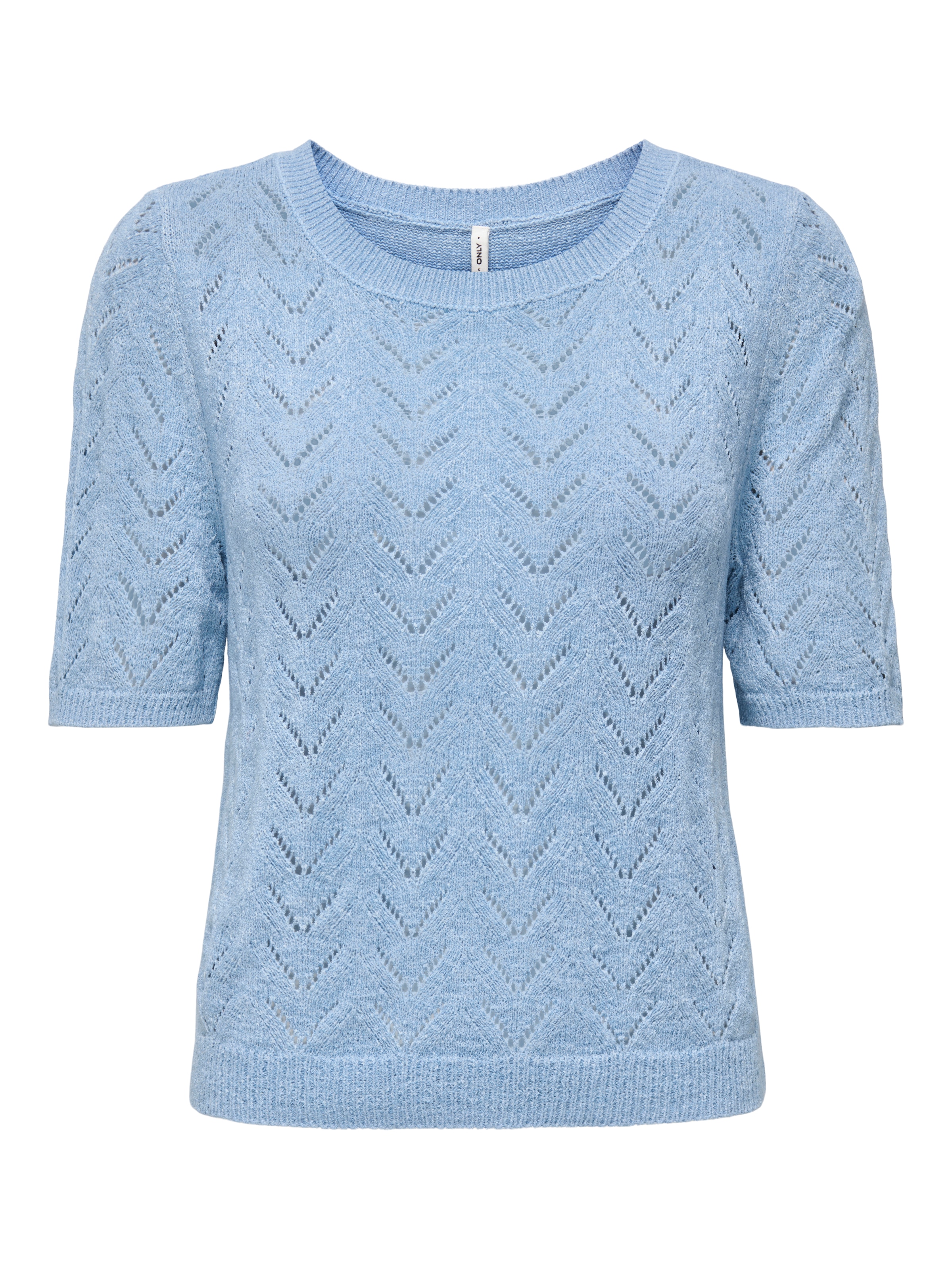 ONLY Kurzarmpullover "ONLSUNNY SS O-NECK KNT" Kunstfaser, regular fit, Rund günstig online kaufen