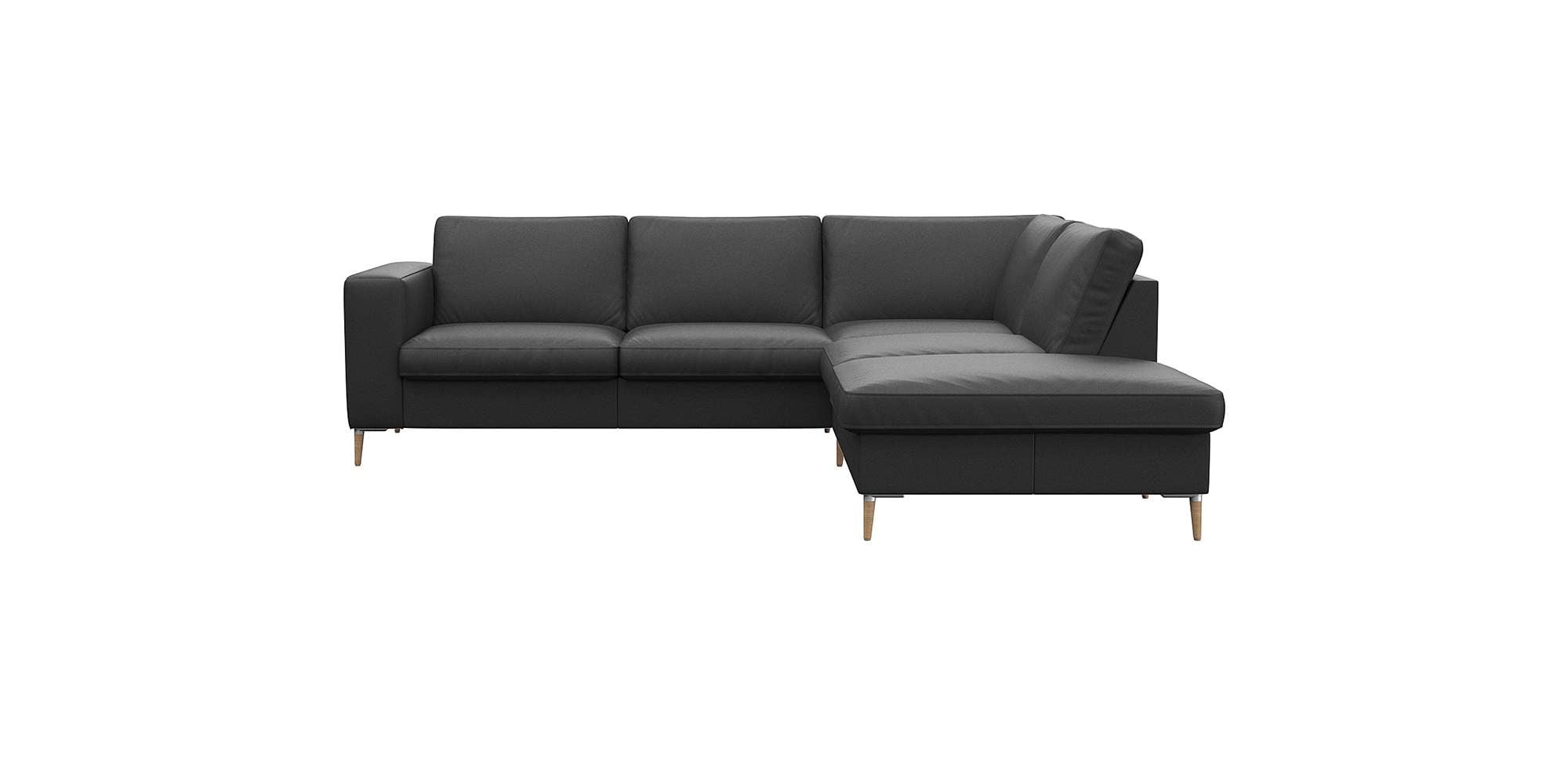 FLEXLUX Ecksofa "Fiore, bequem und modern, L-Form", breite Armlehnen, Füße günstig online kaufen