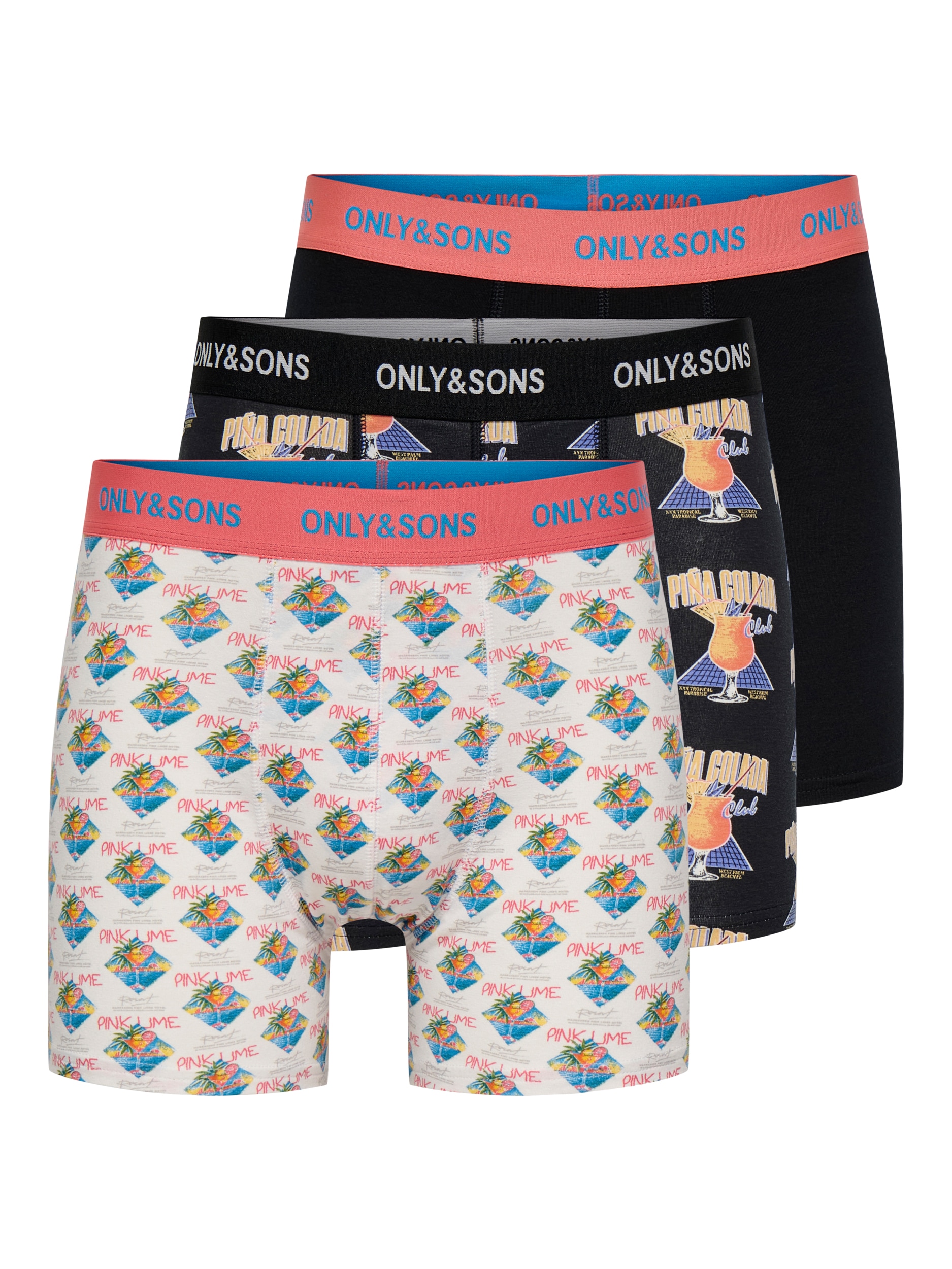 ONLY & SONS Trunk "ONSFITZ AOP WB BOLD BOXER 3PACK NOOS" Packung, 3 Stk. Ba günstig online kaufen