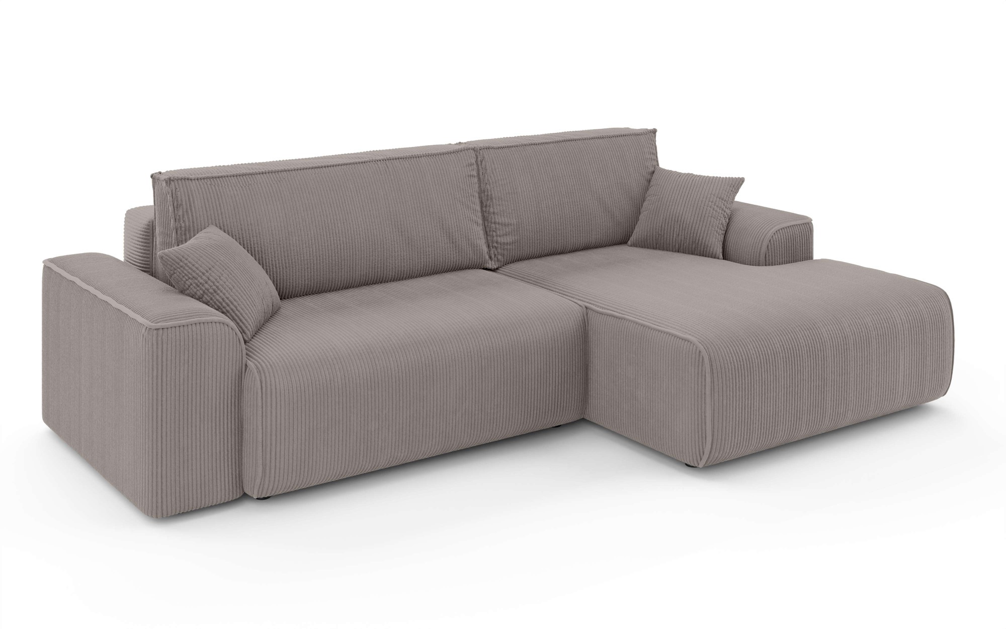Home affaire Ecksofa »Santenay mit Bettfunktion und Bettkasten, Maße: B/T/H 266/164/90 cm«, L-Form mit Wellenfederung, Schlaffläche: 140x213 cm, auch in Cord