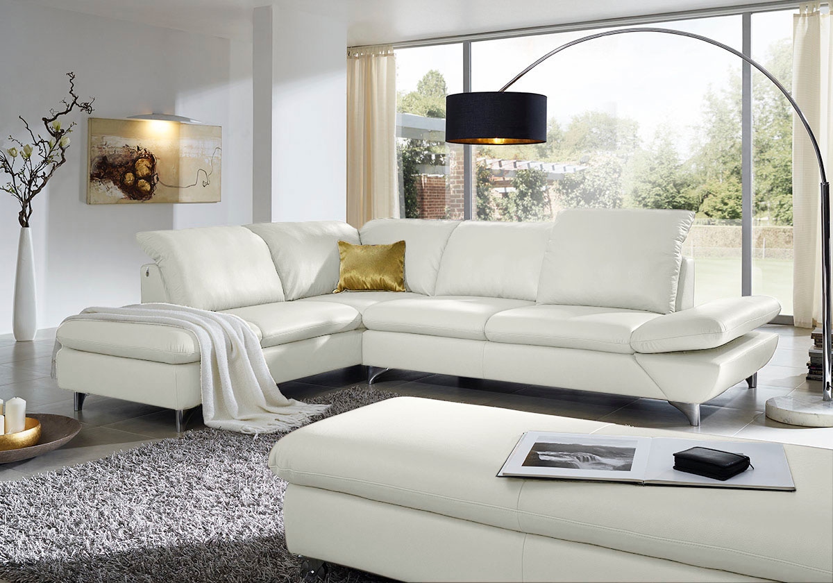 W.SCHILLIG Ecksofa "Taoo, elegant und zeitlos, bequem, L-Form, Breite 296cm" mit Sitziefenverstellung & Kopfteilverstellung