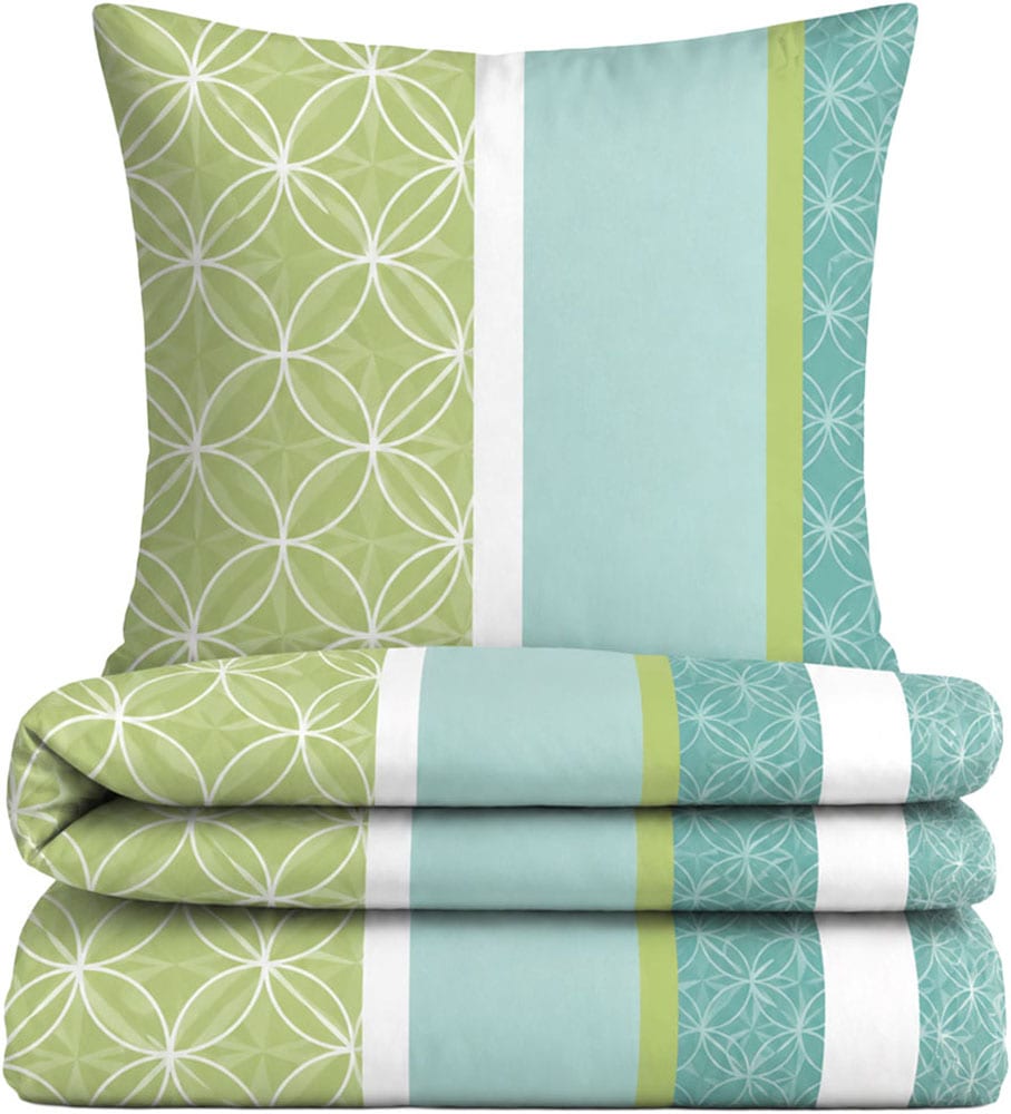 Castell - Markenbettwäsche Bettwäsche »0560968 Microfaser Bettwäsche 100% Polyester ab Größe 135x200 cm« 2 seidig glatt, Reißverschluss, gestreift