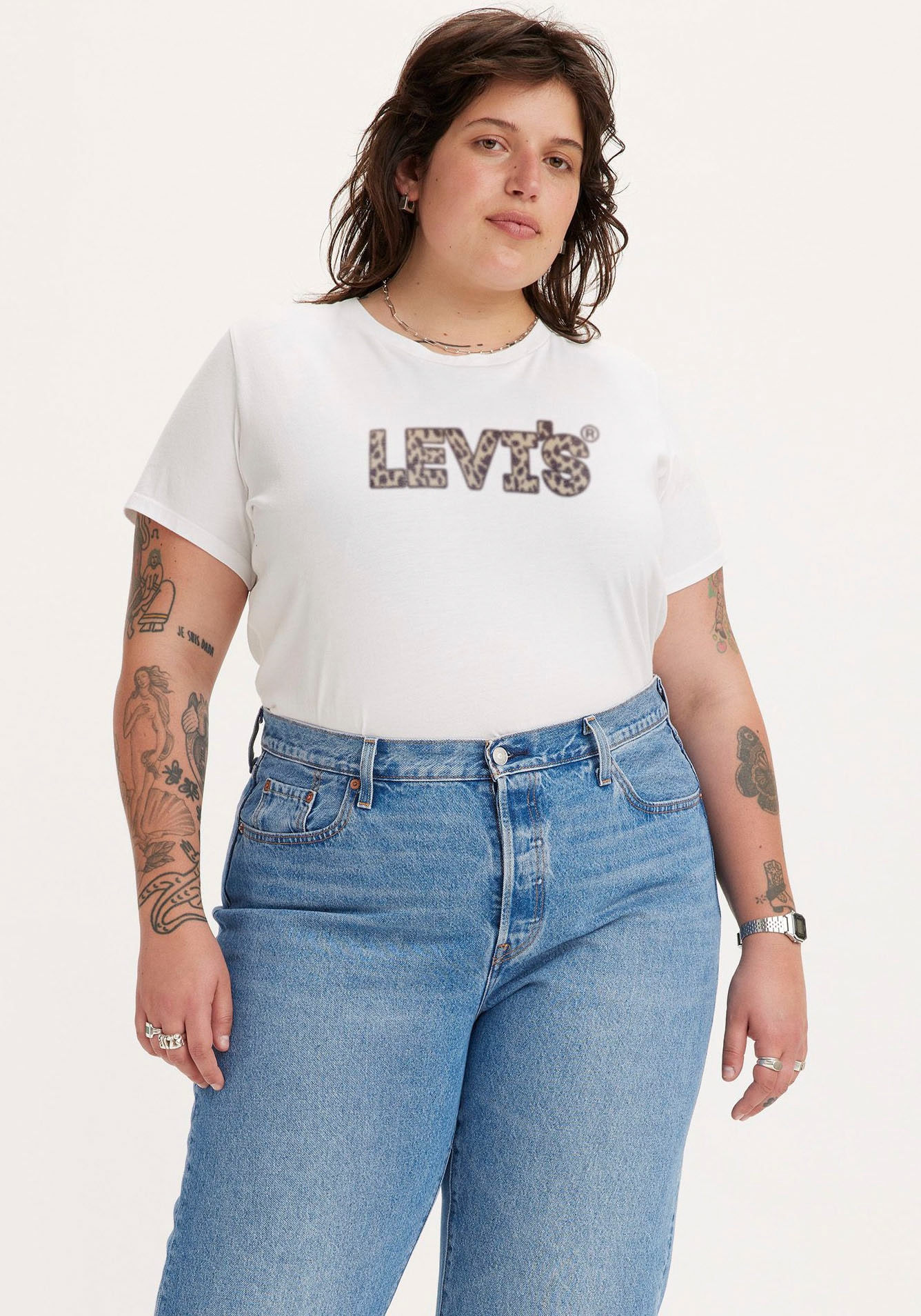 Levi's® Plus Rundhalsshirt »Perfect Tee Whites«