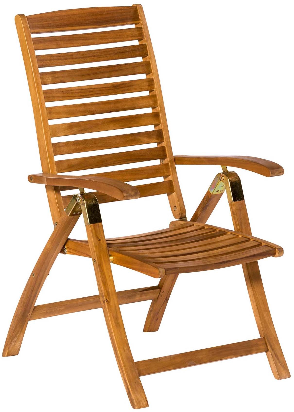 Garten-Essgruppe MERXX "Paraiba", braun (braun, braun, braun), Massivholz, Sitzmöbel-Sets, 6 Klappsessel, 5-fach verstellbar, Ausziehtisch 3